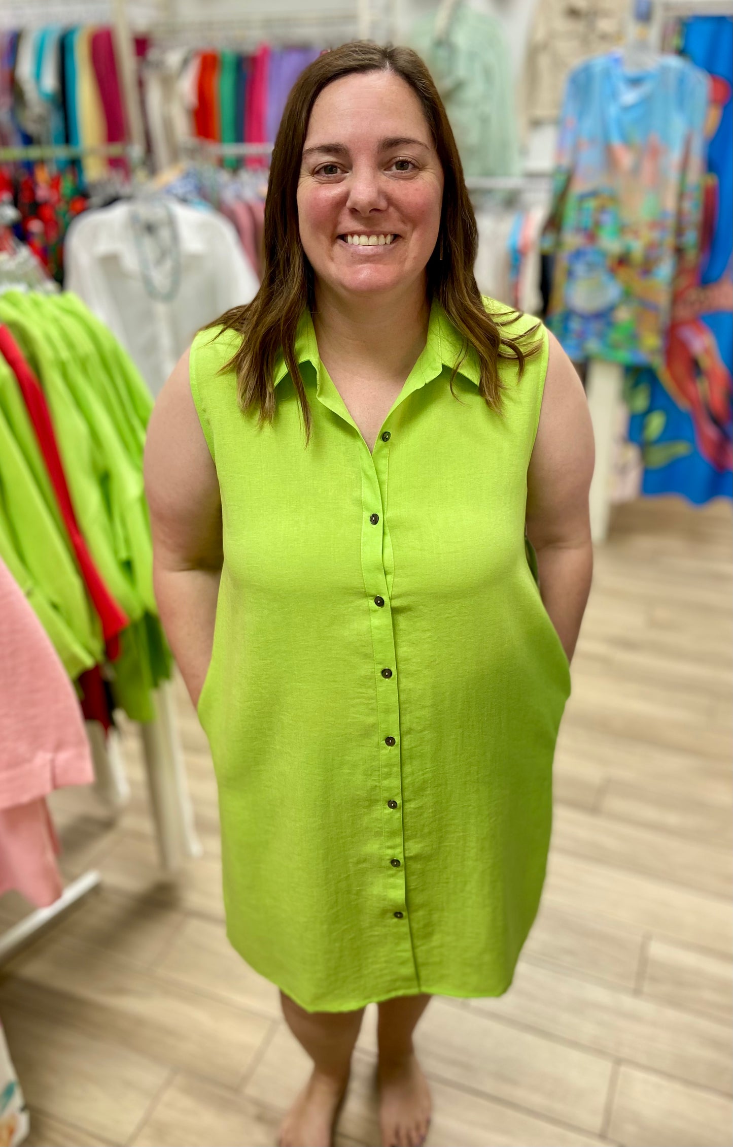 Fridaze AAD407 Simone Linen Dress
