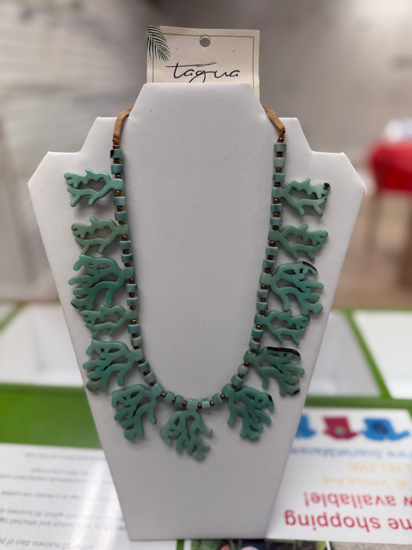 Tagua Addison Coral Necklace