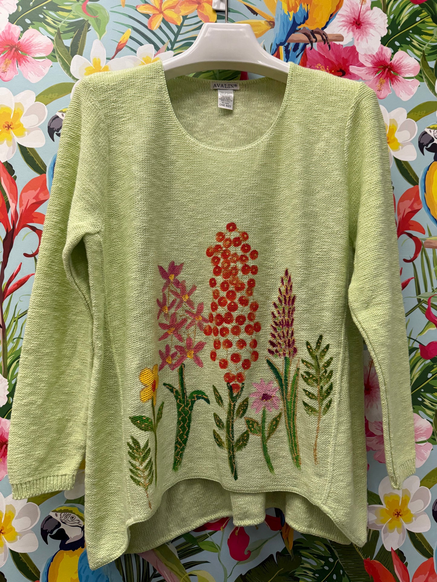 Peg Painted Sweater - Wild Flowers