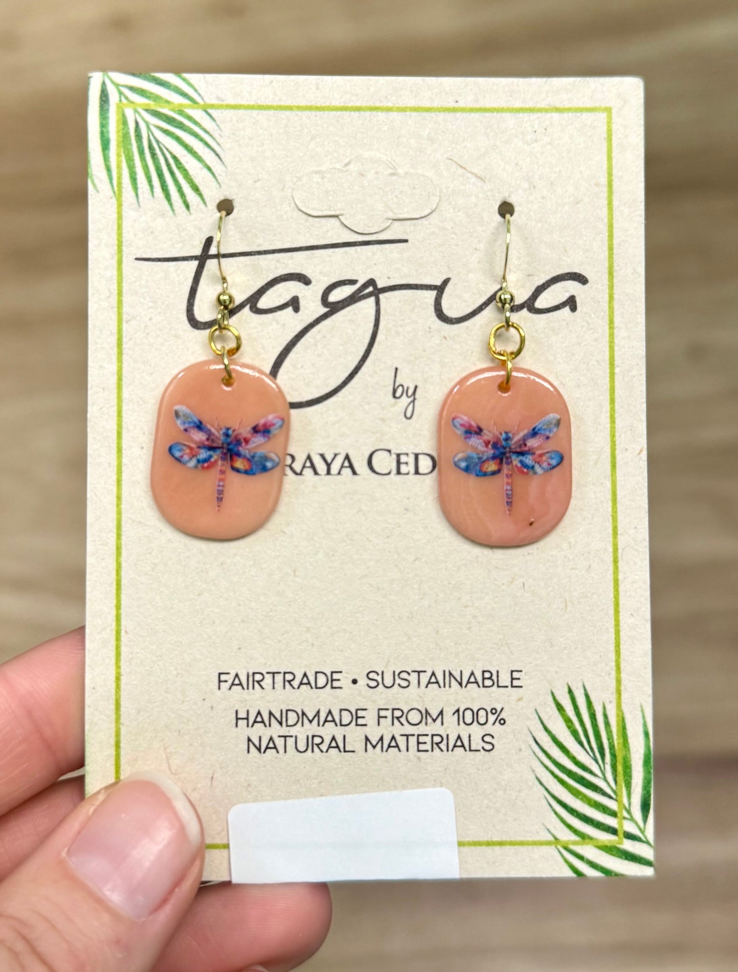 Tagua Eleni Dragonfly Earring