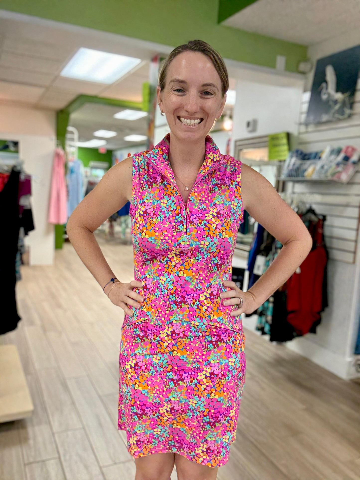 Ibkul 58000 Print UPF Tank Dress