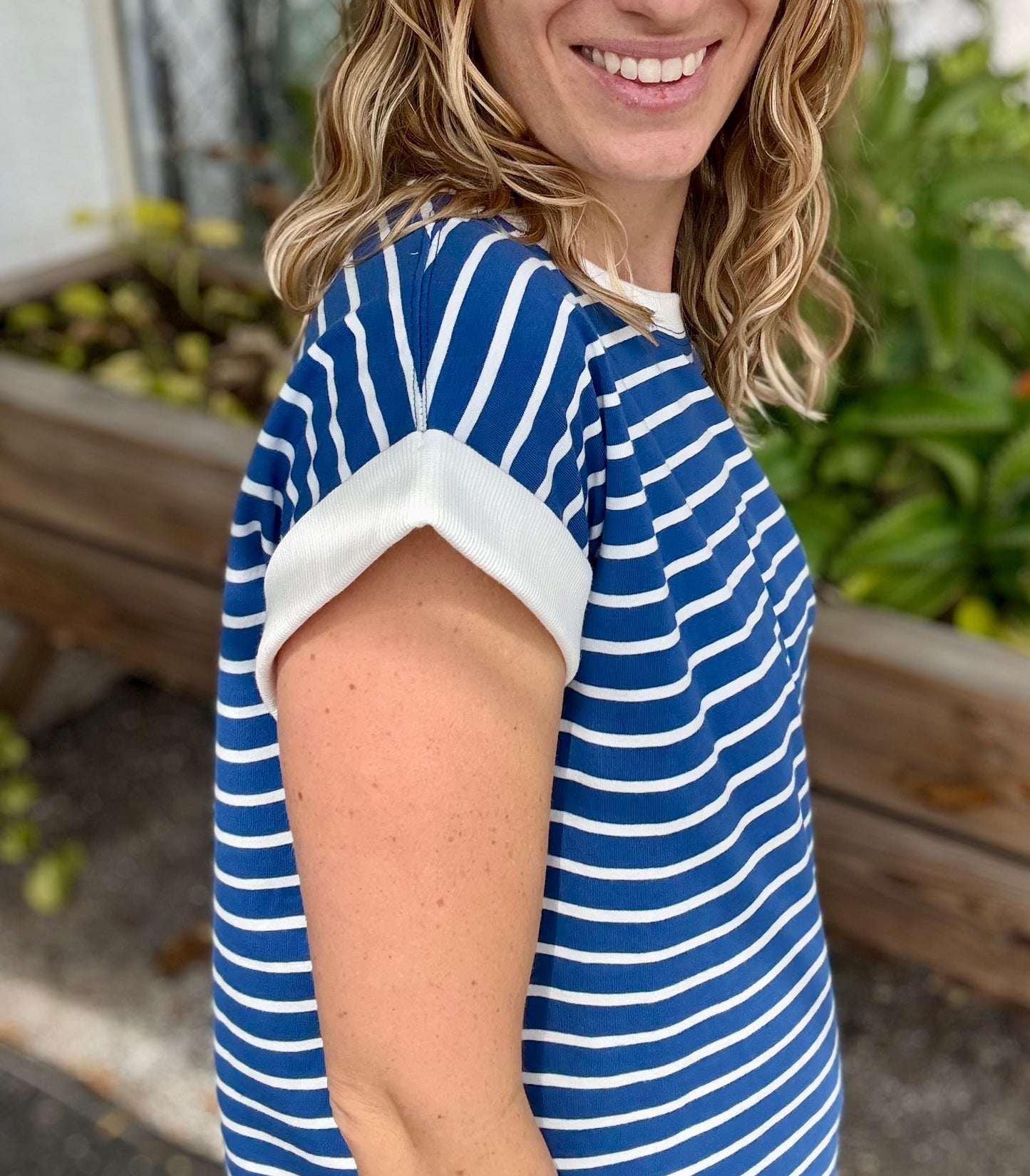 Zenana Contrast Stripe Top