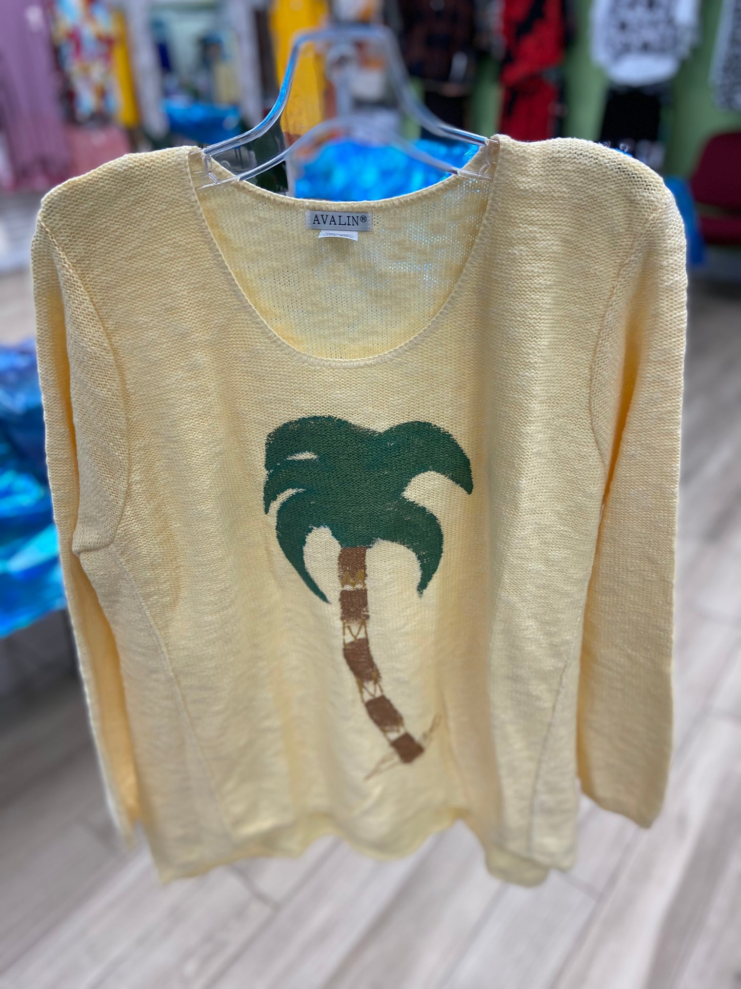 Peg Painted Simple Palm Sweater