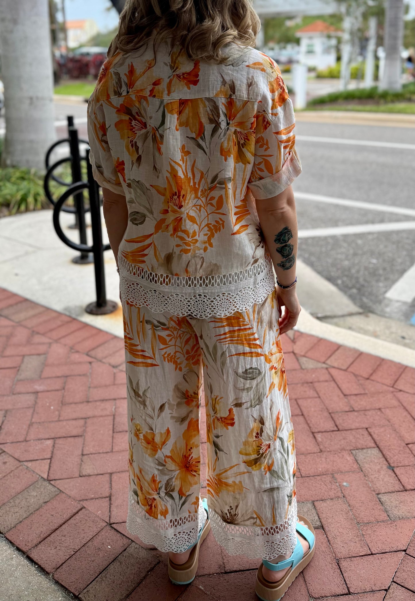 Spanner 226315 Linen Print Blouse
