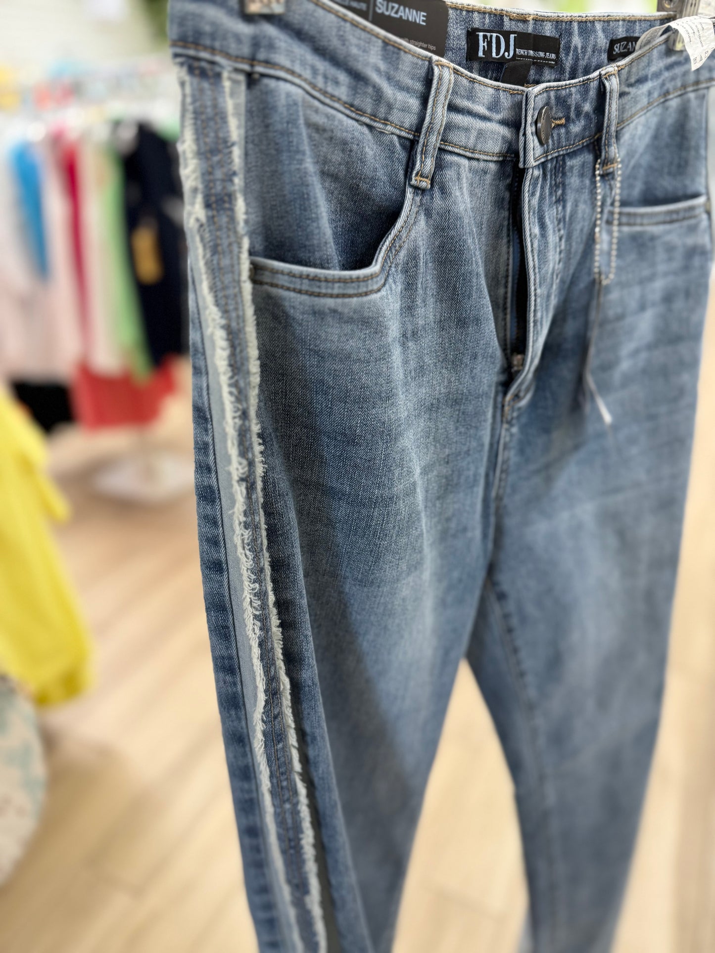FDJ 6938799 Suzanne Fringe Side Slit Jean