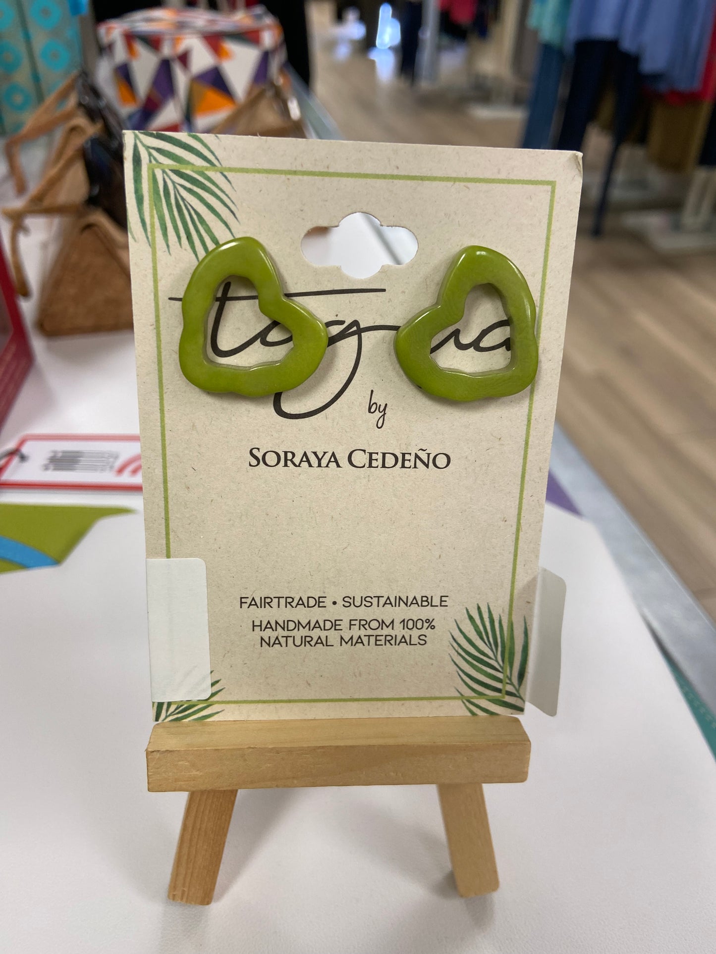 Tagua Riley Heart Earring