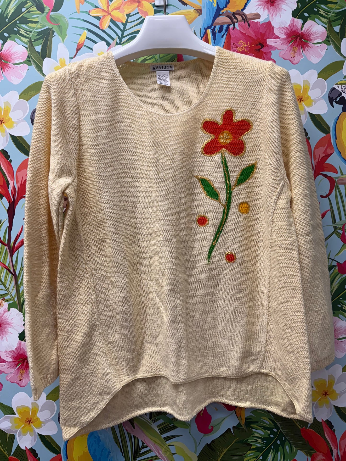 Peg Painted Solo Side Bloom Sweater