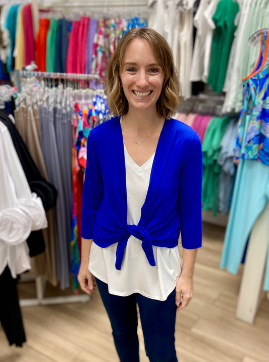 Pure Essence 4762 Solid Shrug Jacket