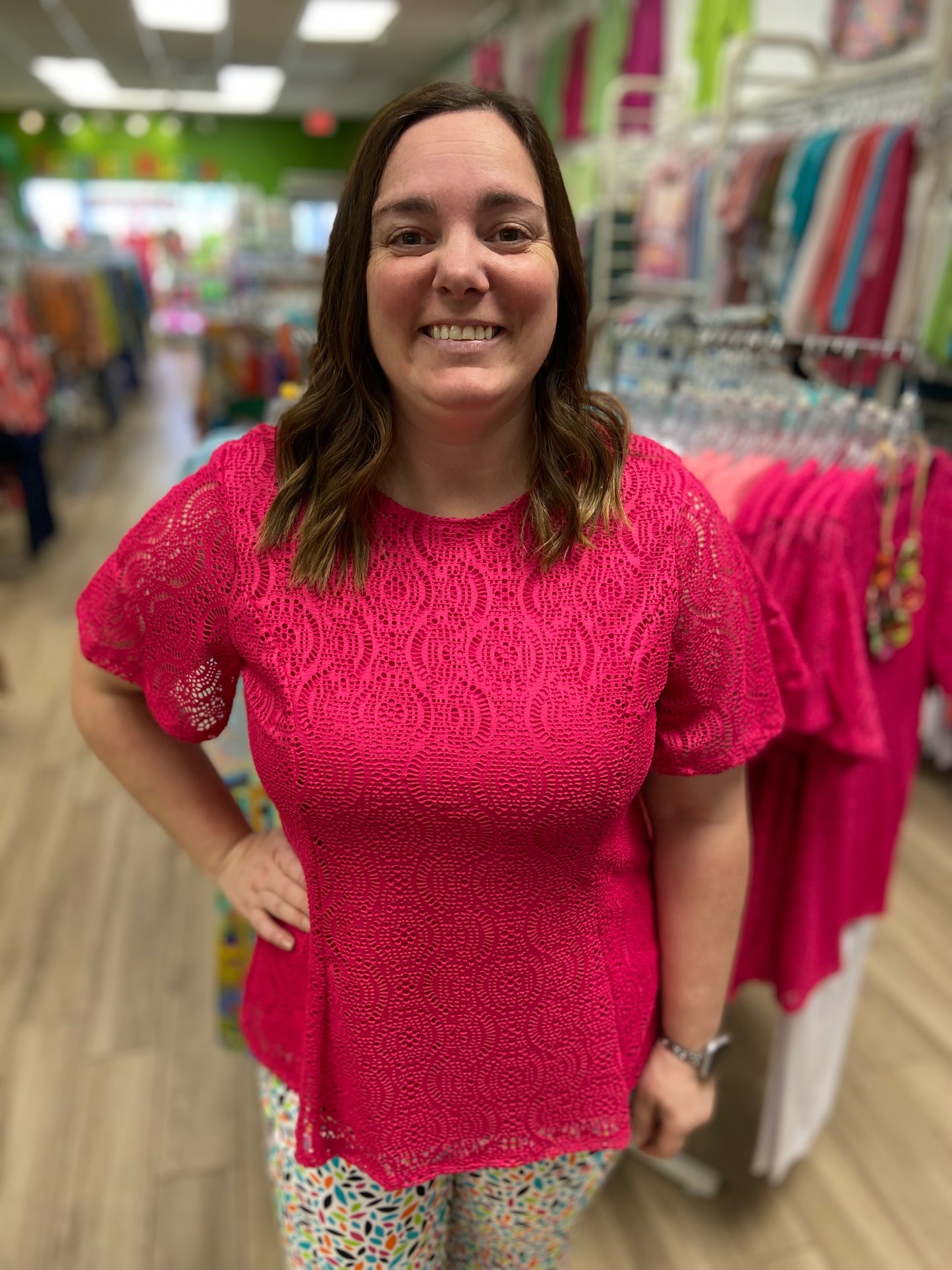 Southern Lady 41Q4 Fit & Flare Top