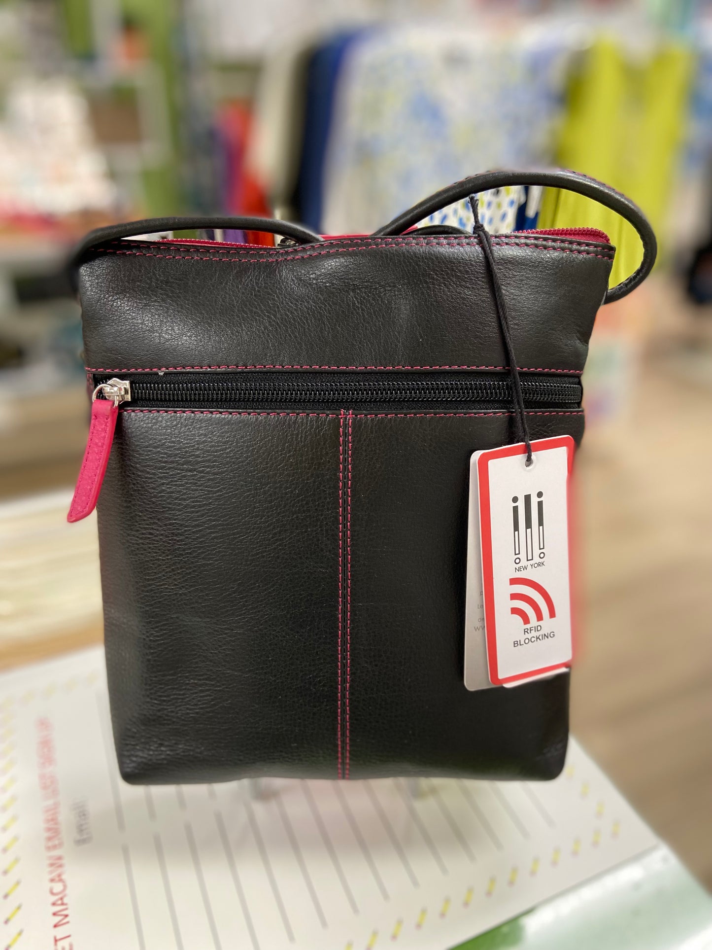 ILI 6668 Checkered Patch Crossbody Bag