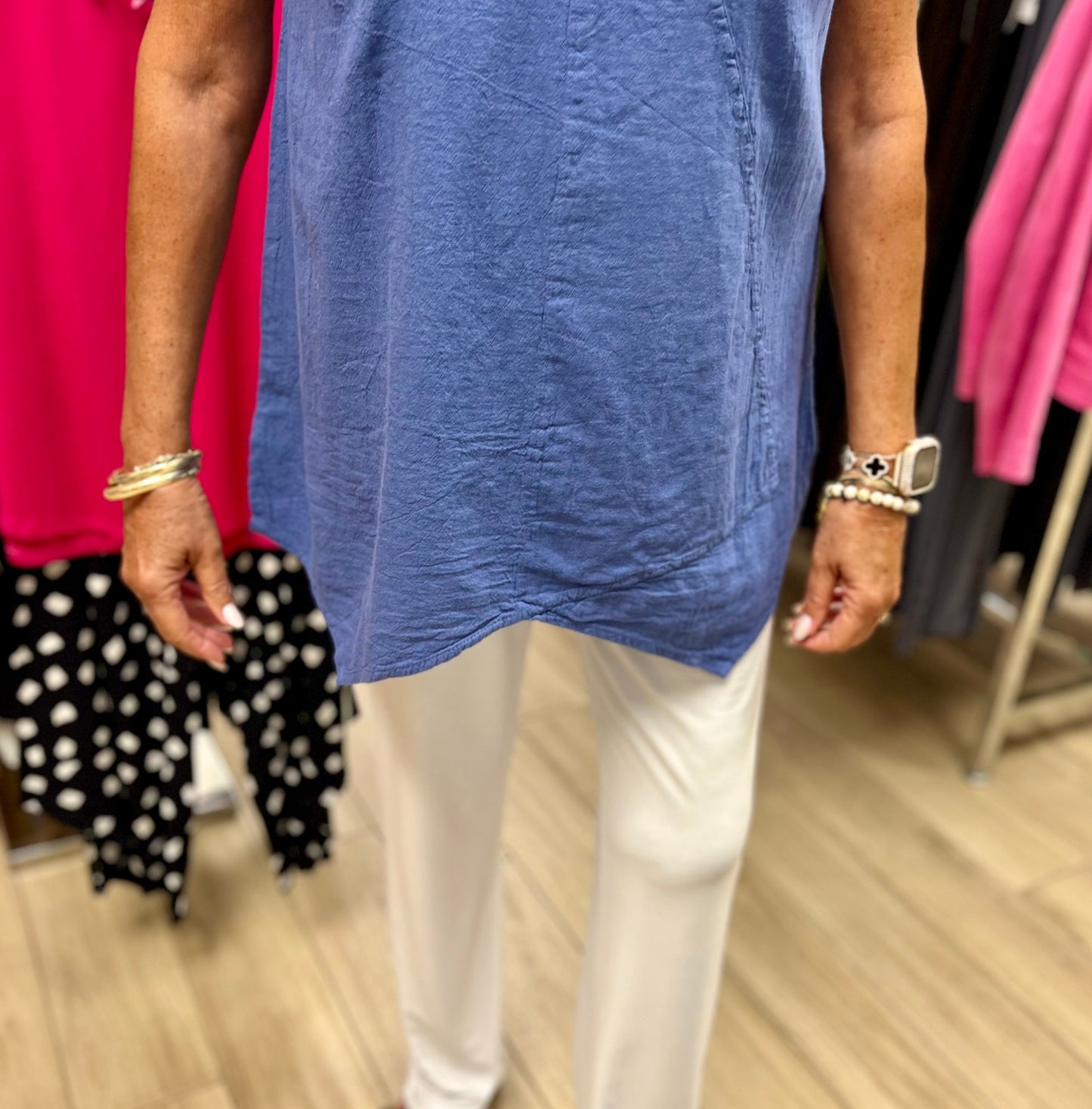 Maya Jones 1584 Asymmetric Tank Top