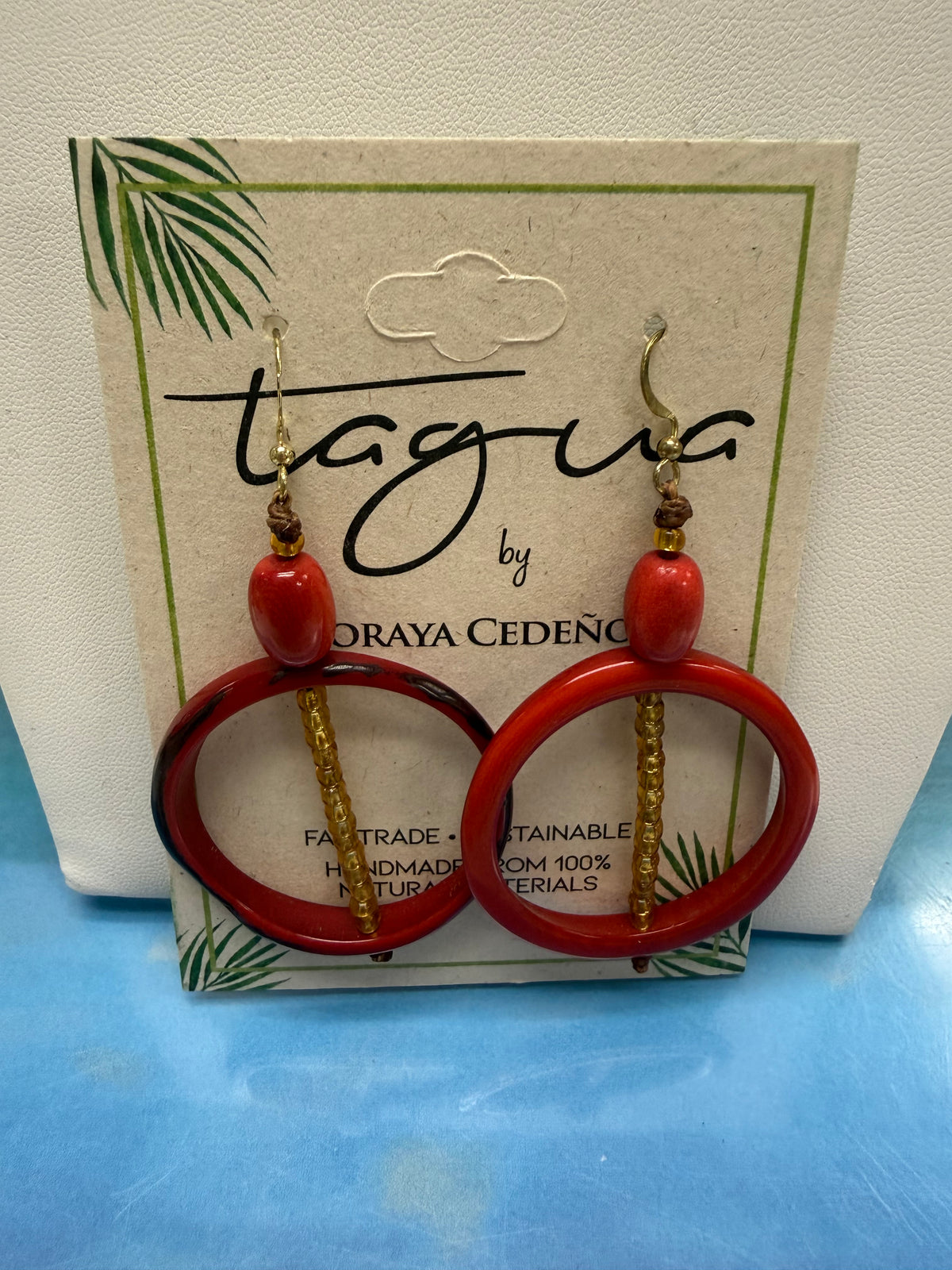 Tagua Gemma Earring