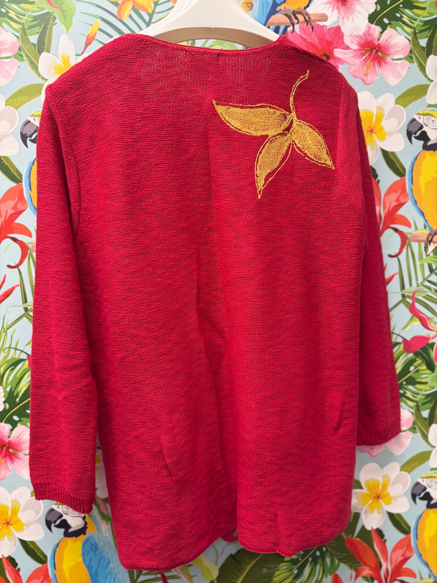 Peg Painted Poinsettia Sweater