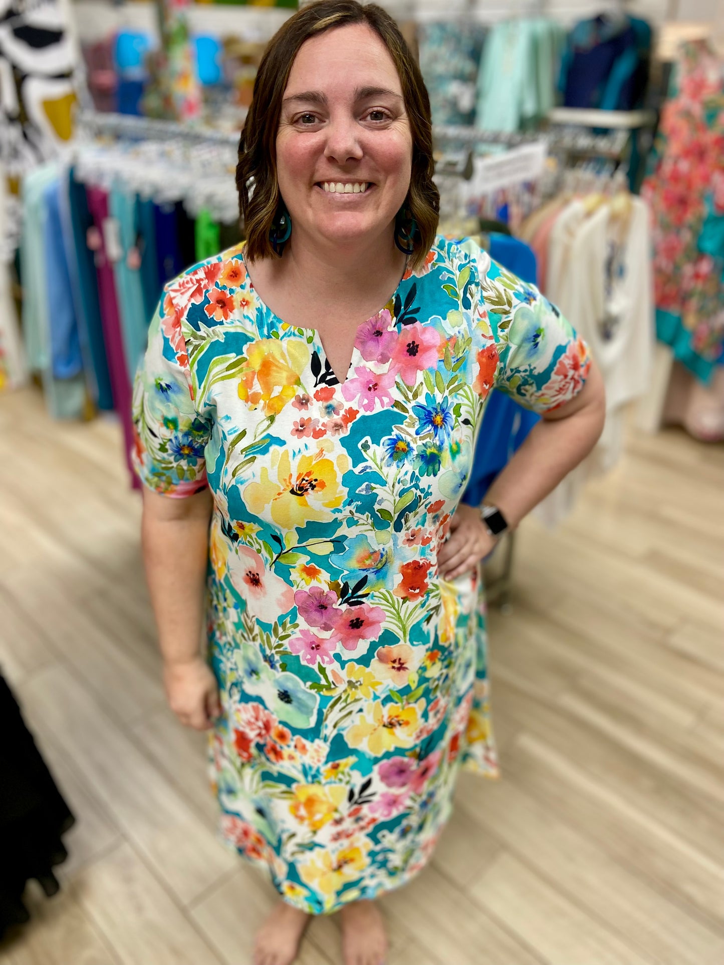 Jess & Jane KS4 Notch Neck Dress