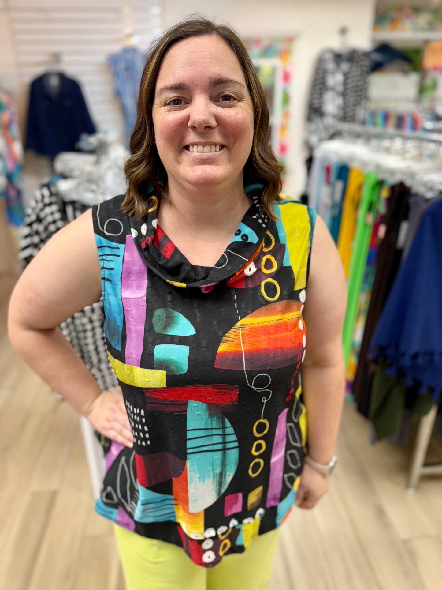 Jess & Jane QT1 Cowl Tank Top