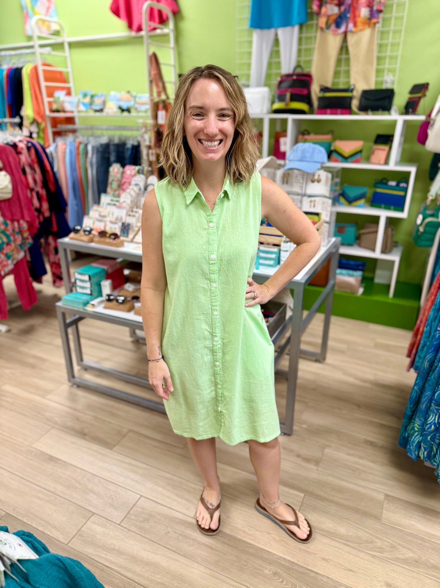 Maya Jones 1623 Button Down Dress