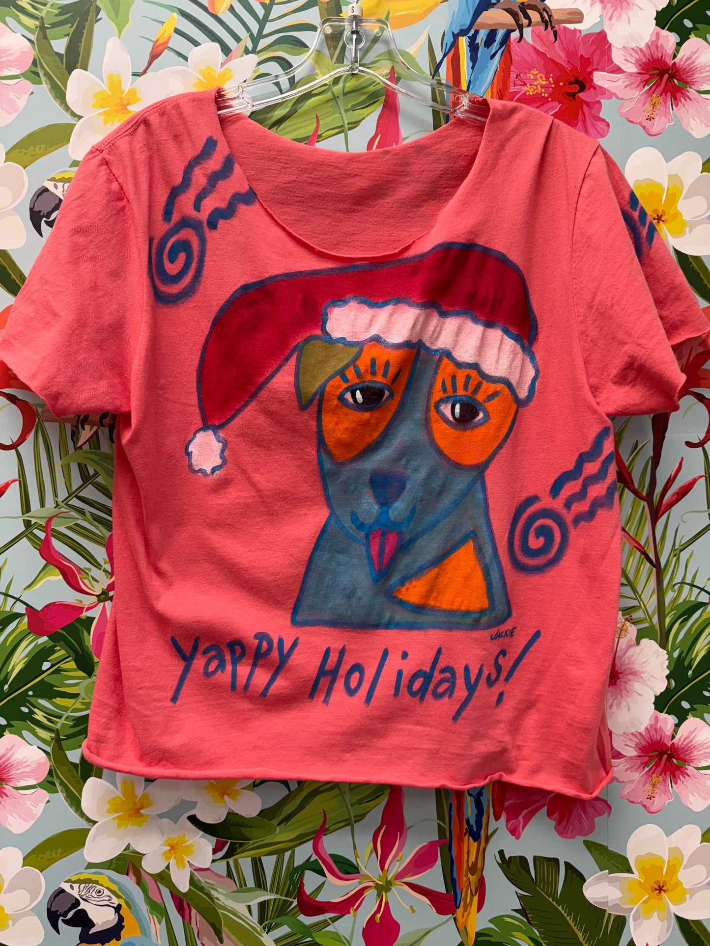 Jackie Ludtke Painted Yappy Holidays Dog