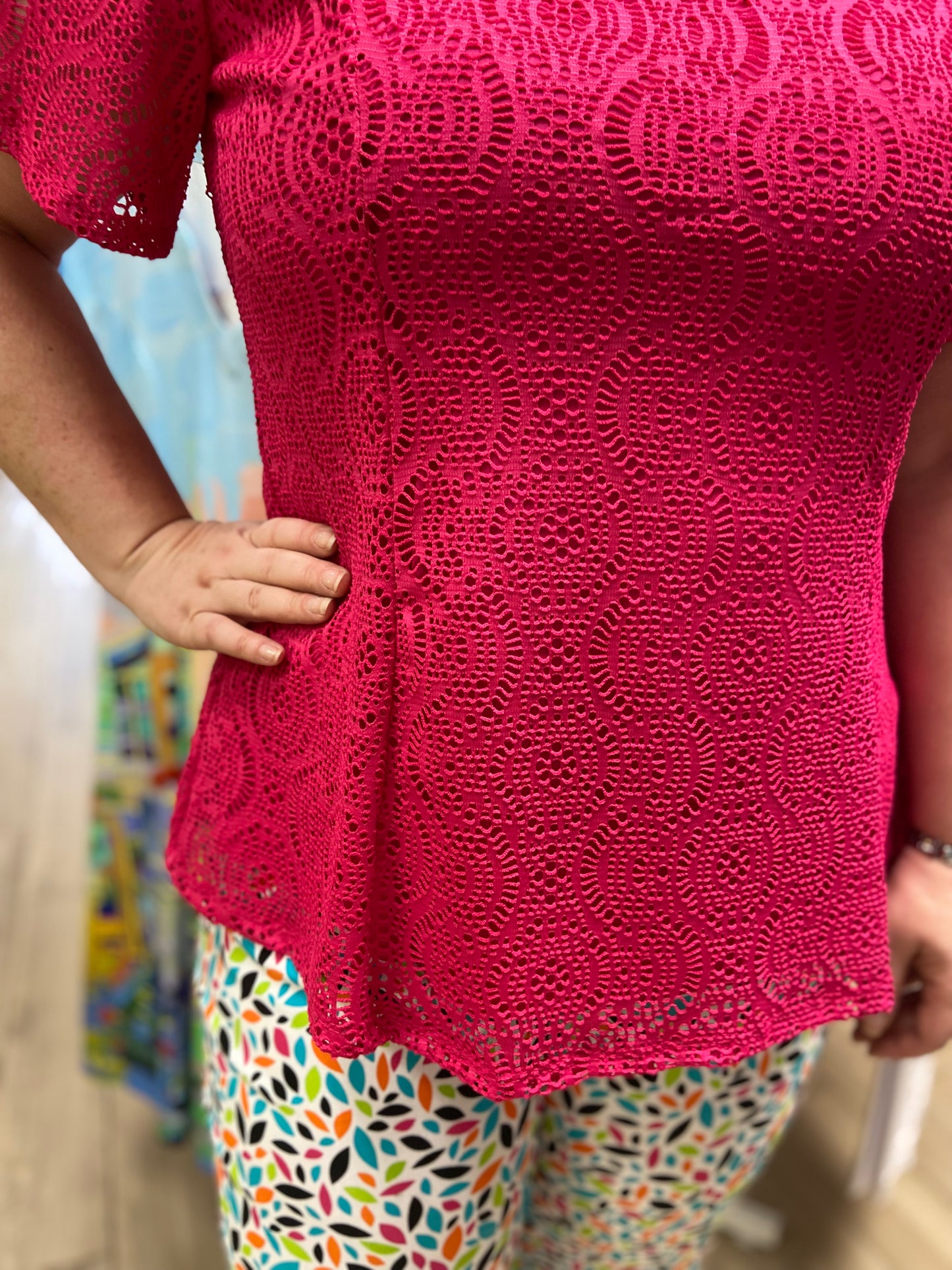 Southern Lady 41Q4 Fit & Flare Top