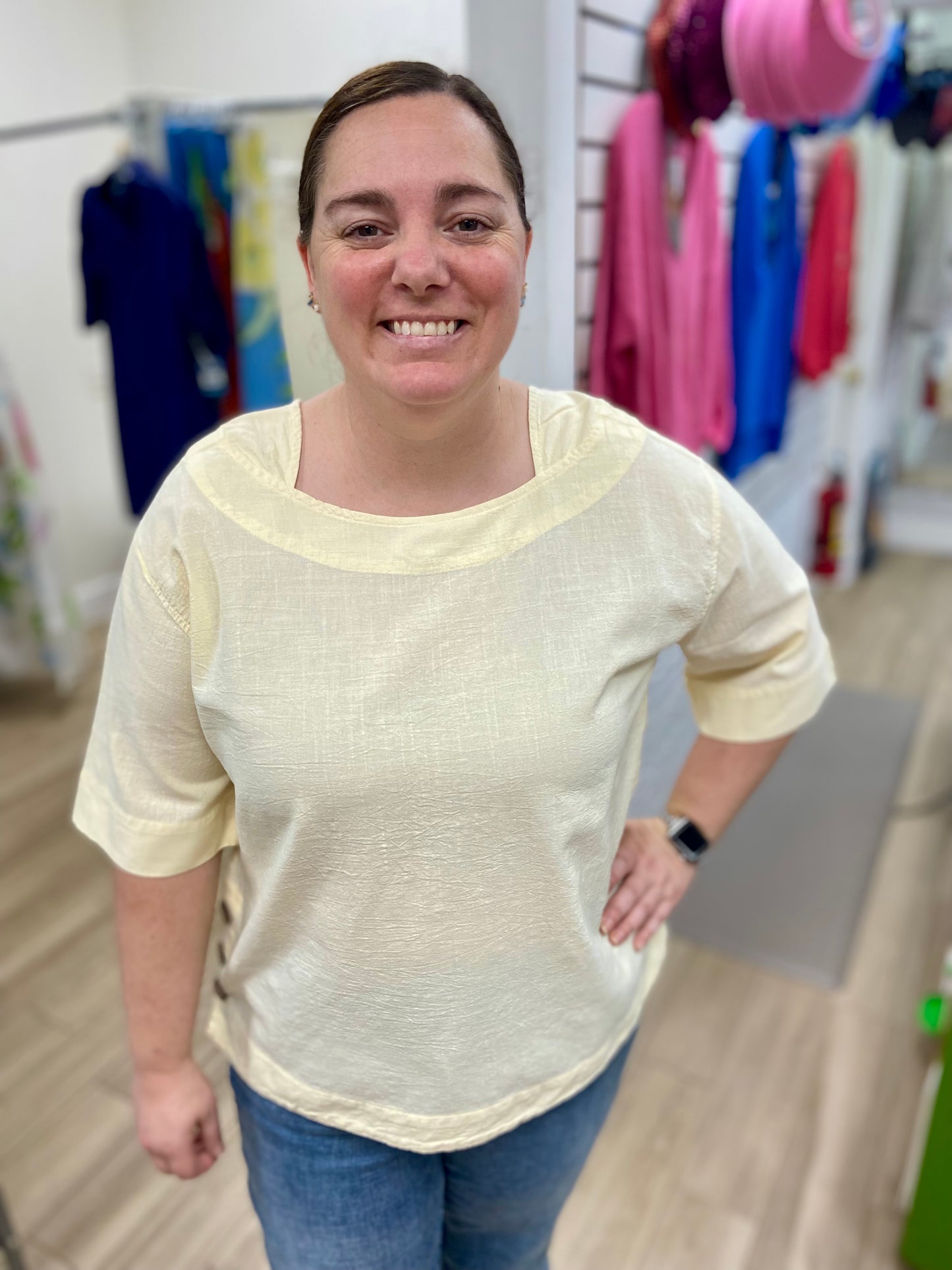 Sea Breeze 501 Side Button Top