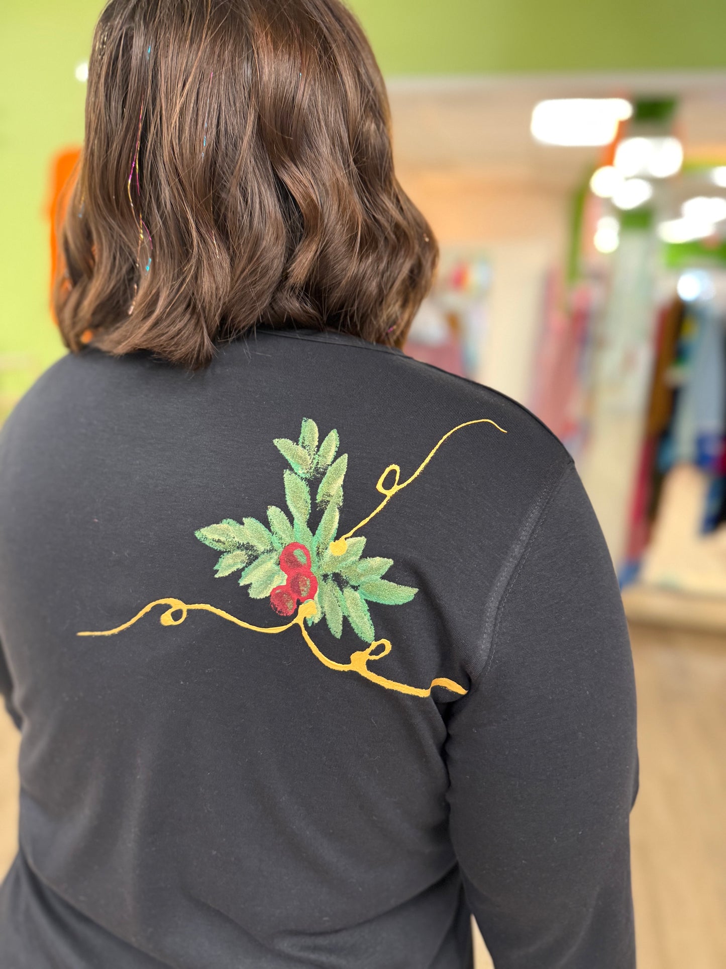 Peg Painted Poinsettia Top
