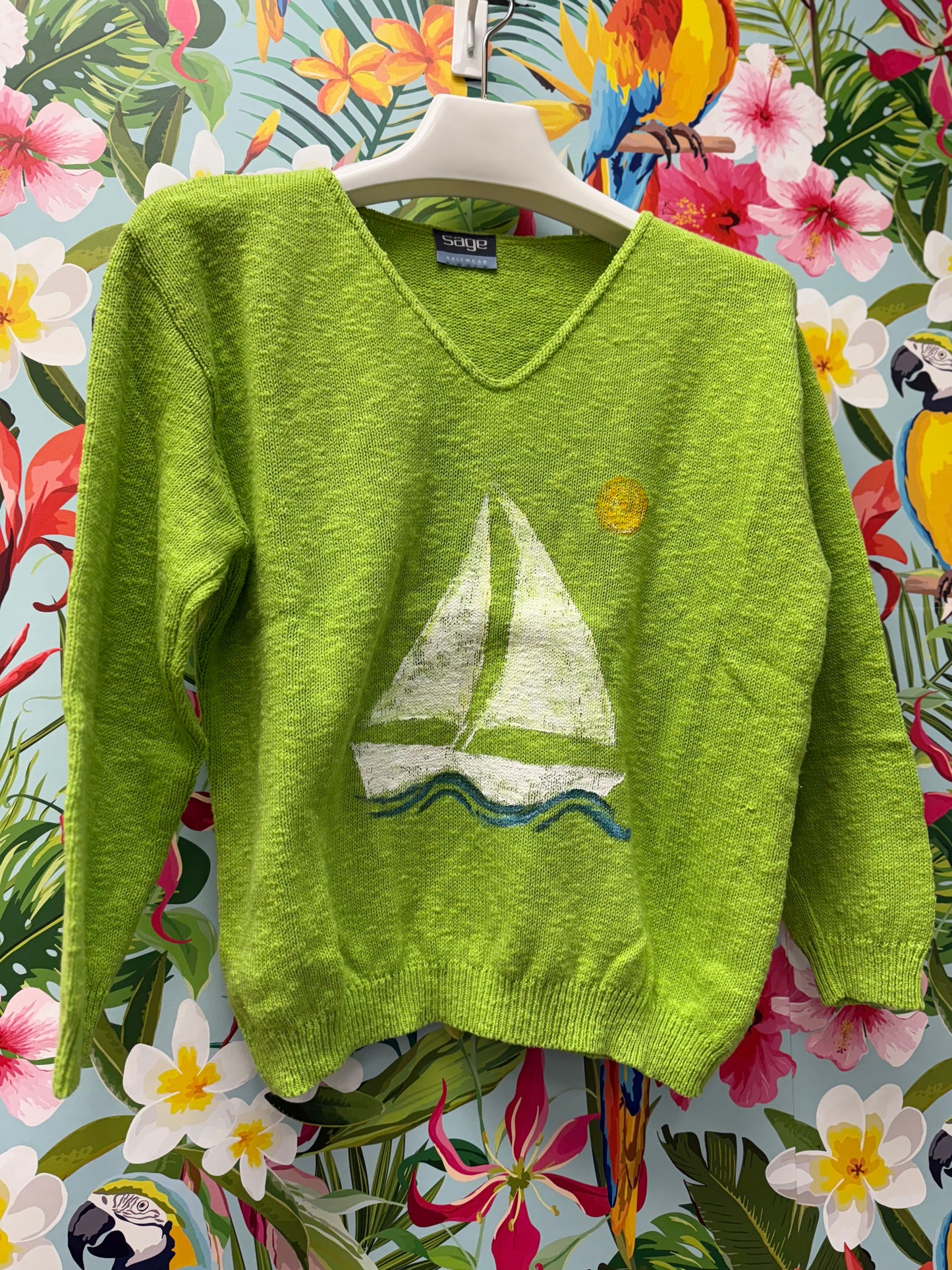 LisaLou Painted Sailboat Sweater