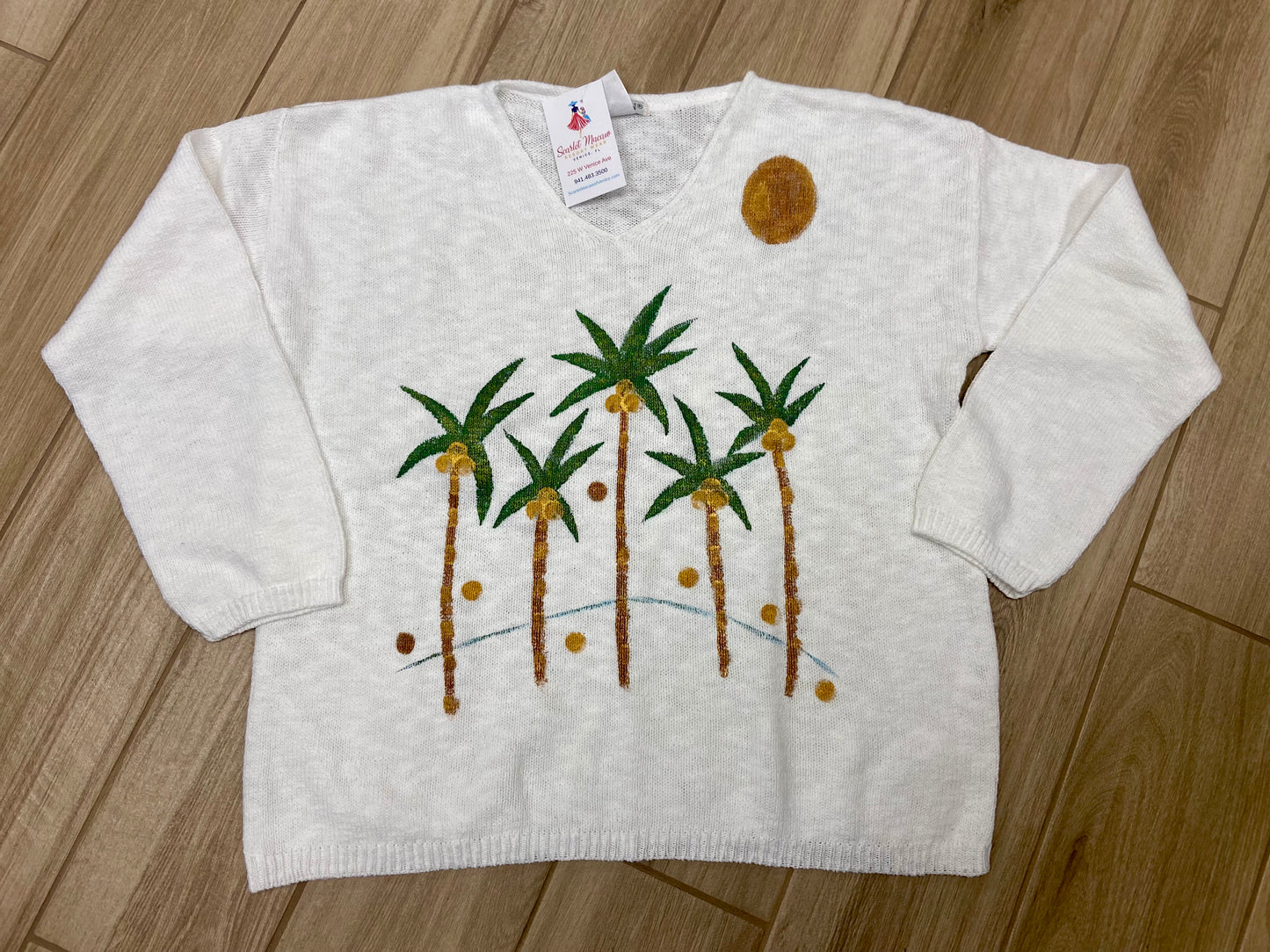 Peg Painted 5 Palm Party Sweater