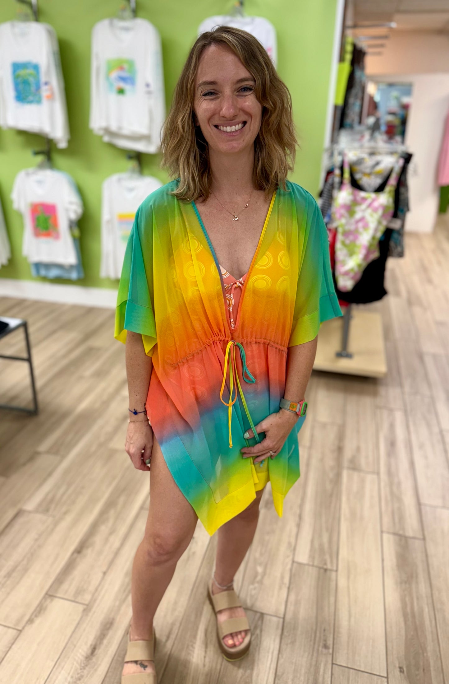 La Palapa 2007E Cinch Waist Swim Coverup