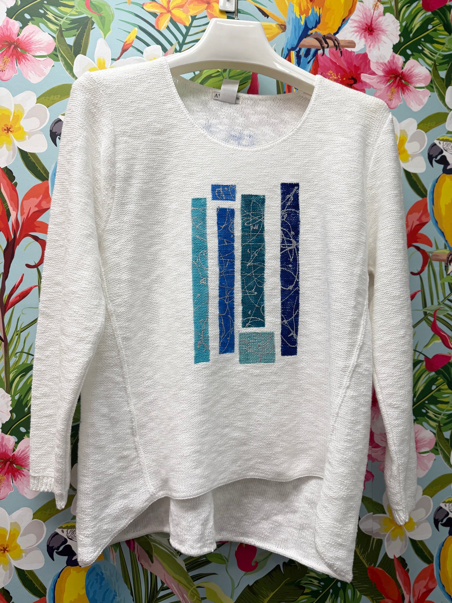 MoMo Sweater - Blue Bars