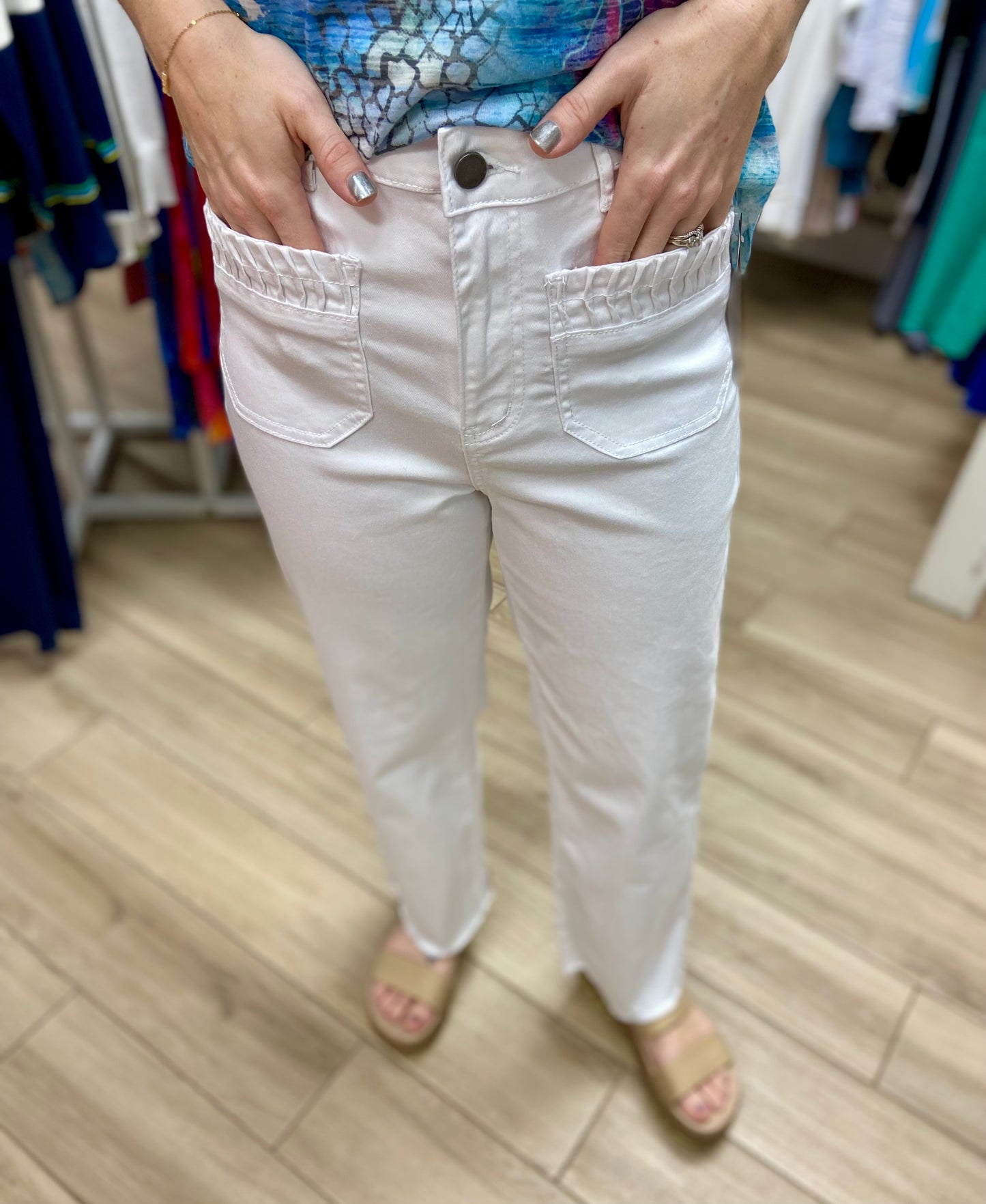 Tru Luxe T15103PM Big Pocket Crop Jeans