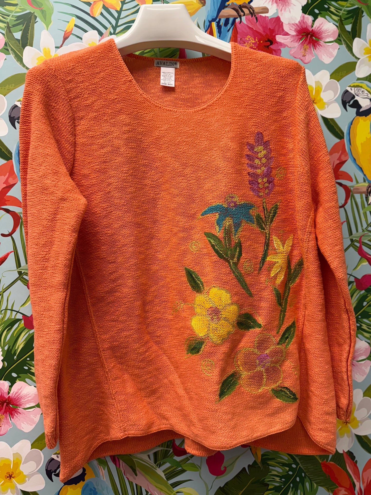 Peg Painted Wild Flower Fun Sweater