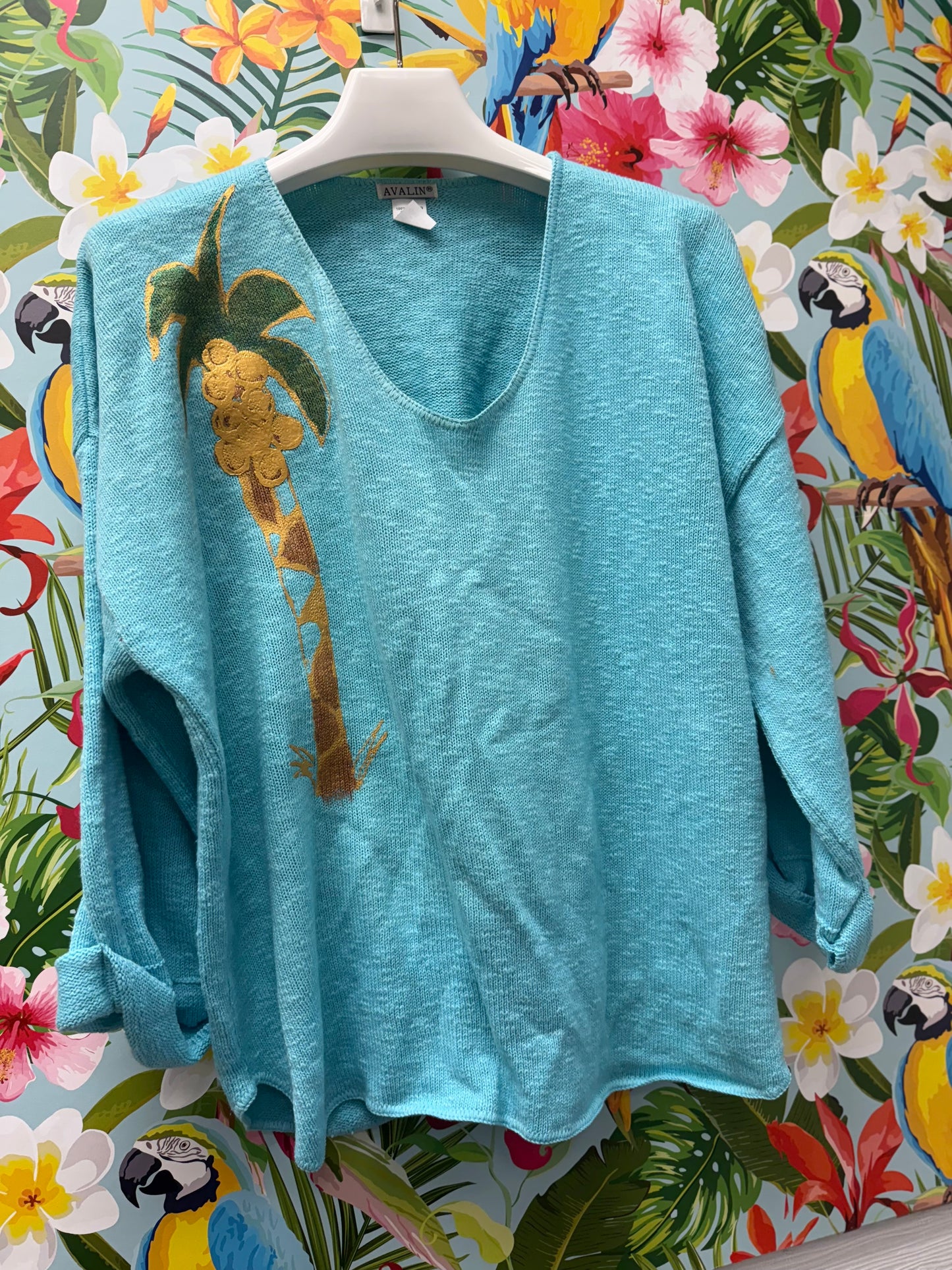 Peg Painted Solo Side Palm Sweater