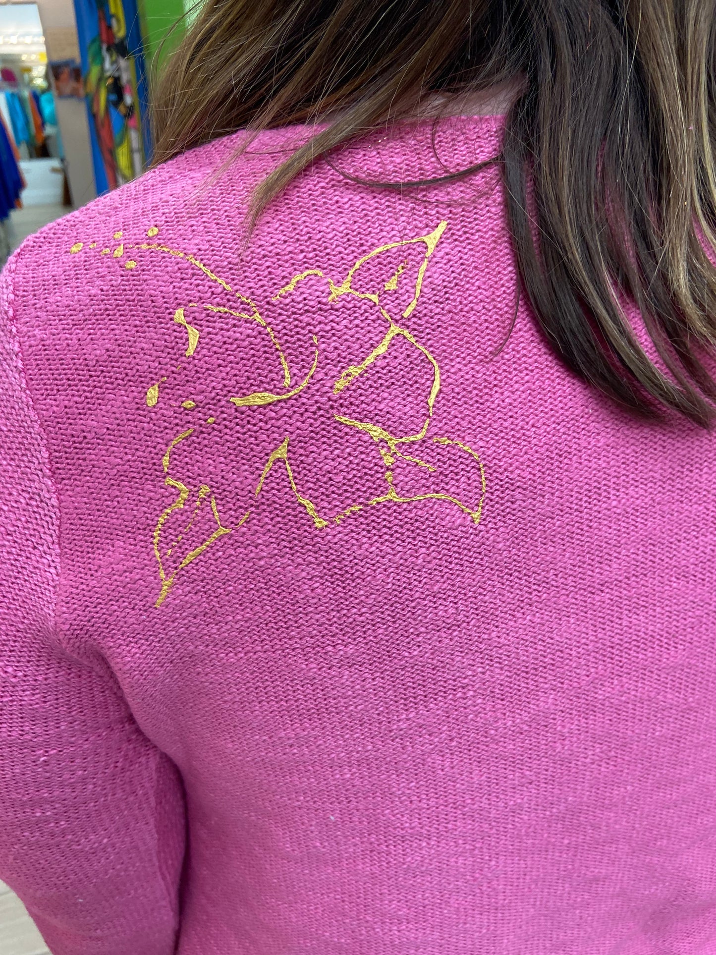 Peg Painted Hibiscus Sweater