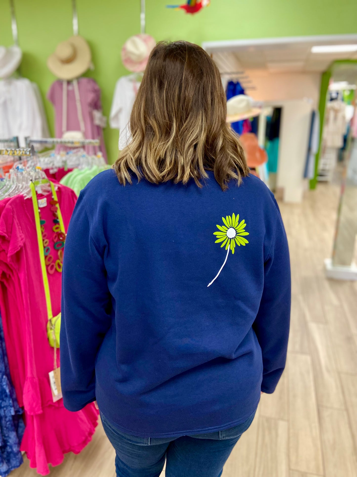 Victoria Green Daisy Zip Fleece