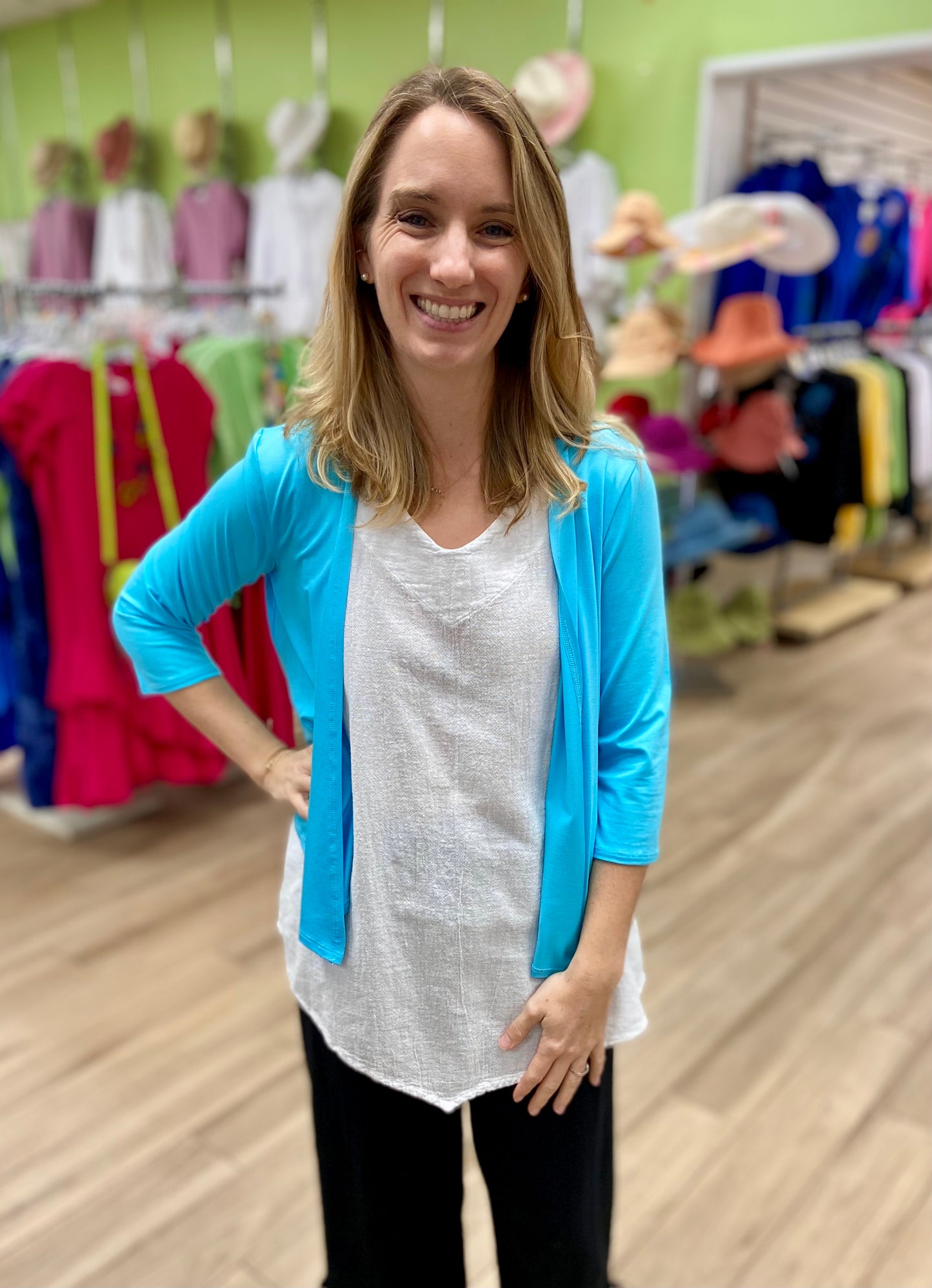 Pure Essence 4762 Solid Shrug Jacket