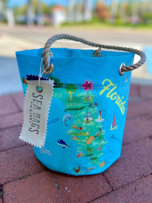 Sea Bags Florida Beverage Bucket Cooler Bag