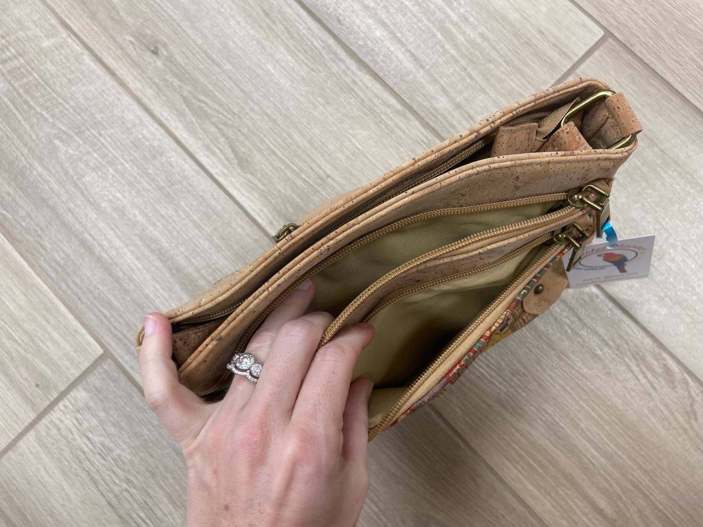 Meninas 2340 Triple Zip Cork Bag