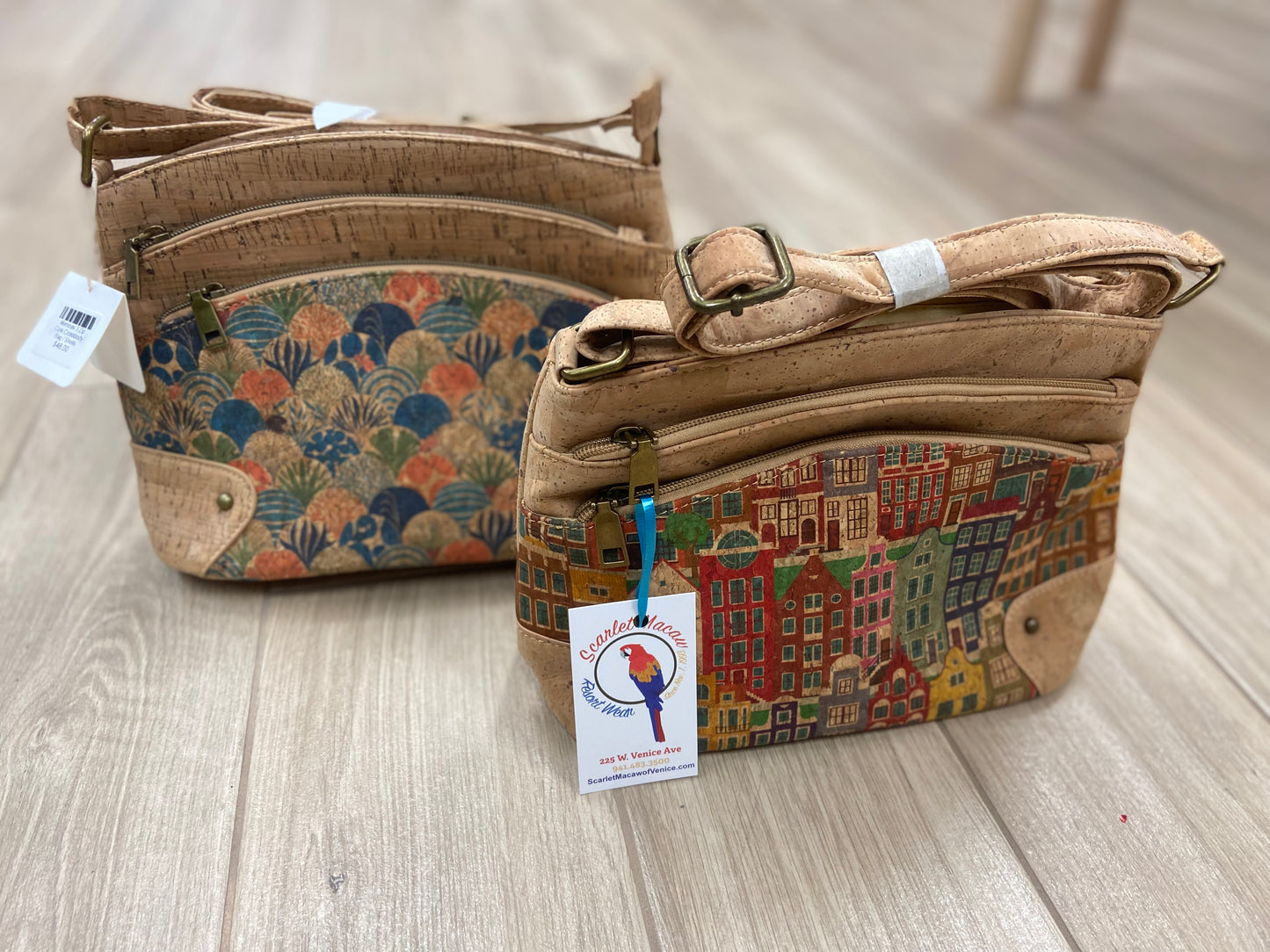 Meninas 2340 Triple Zip Cork Bag