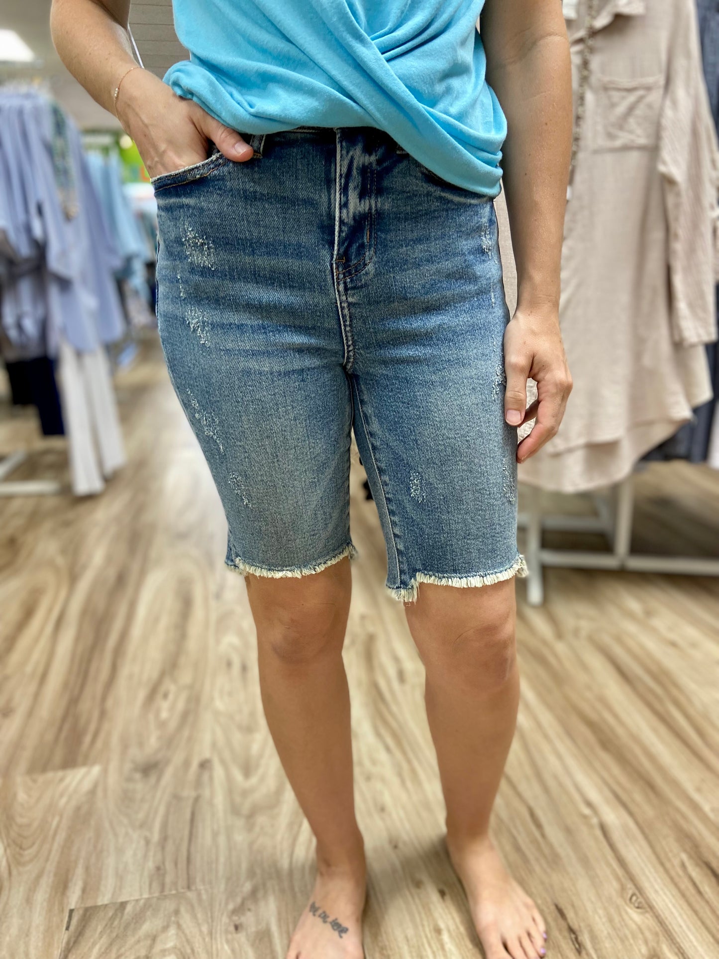 Judy Blue 150030 Bermuda Jean Shorts