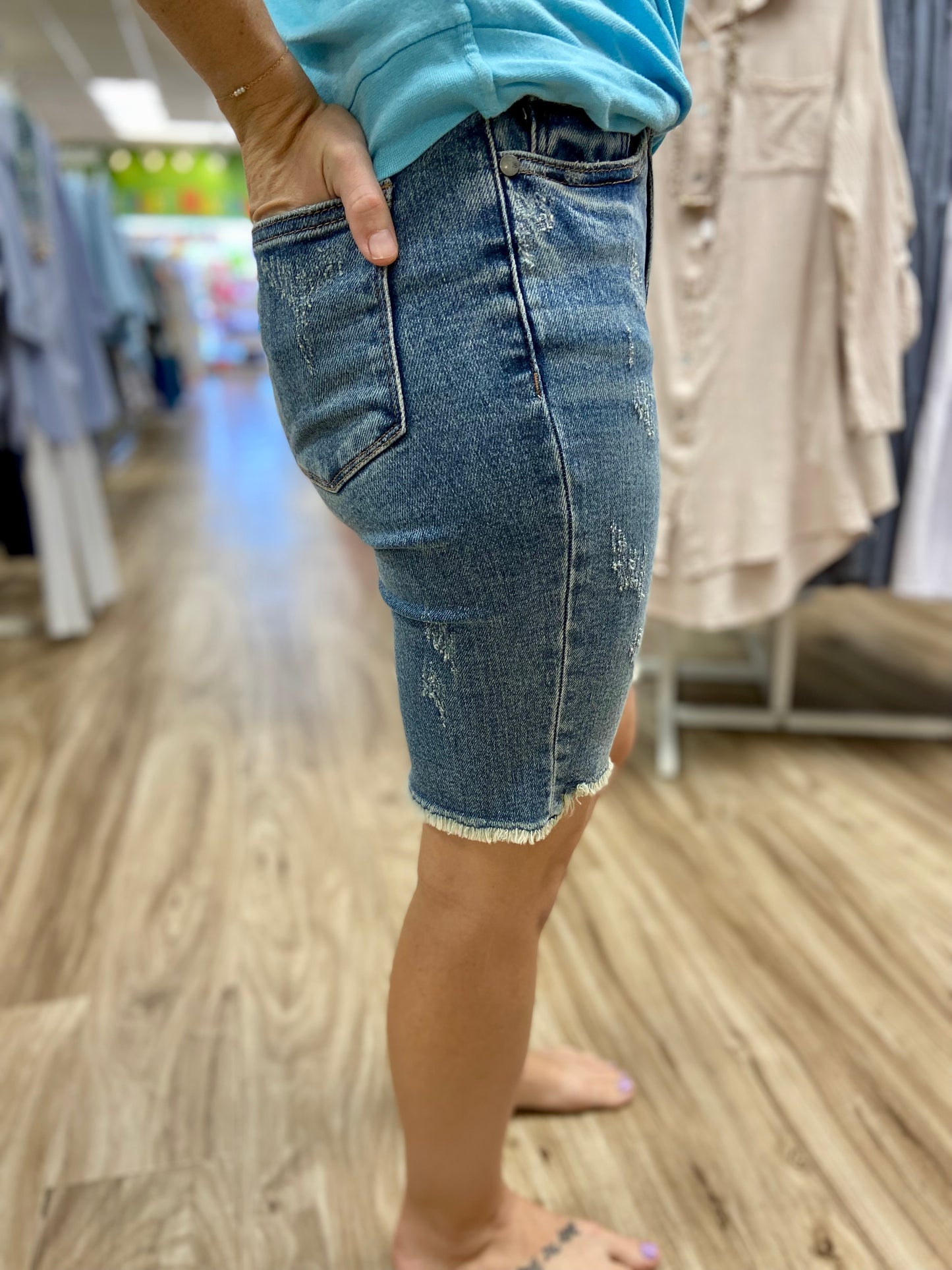 Judy Blue 150030 Bermuda Jean Shorts