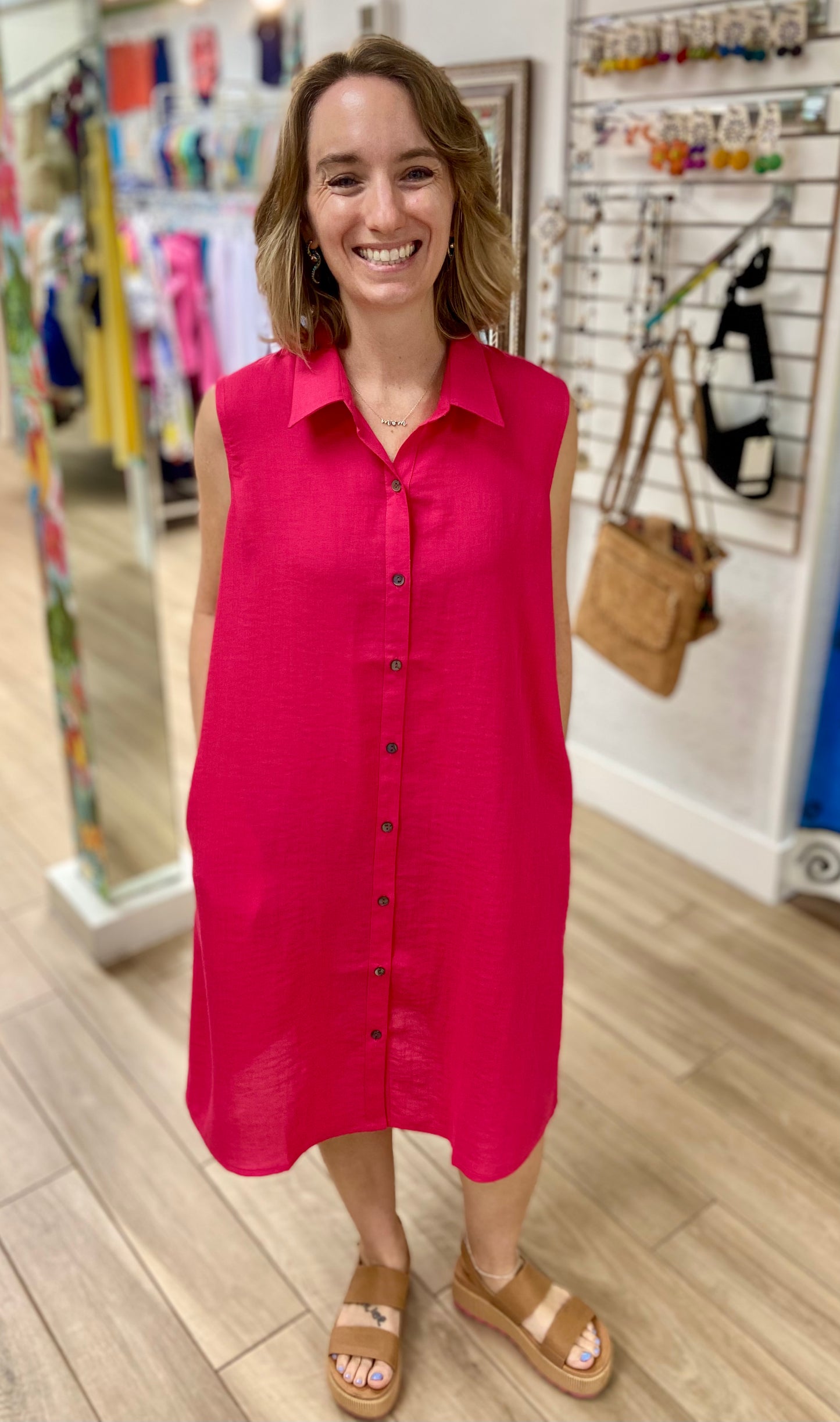 Fridaze AAD407 Simone Linen Dress