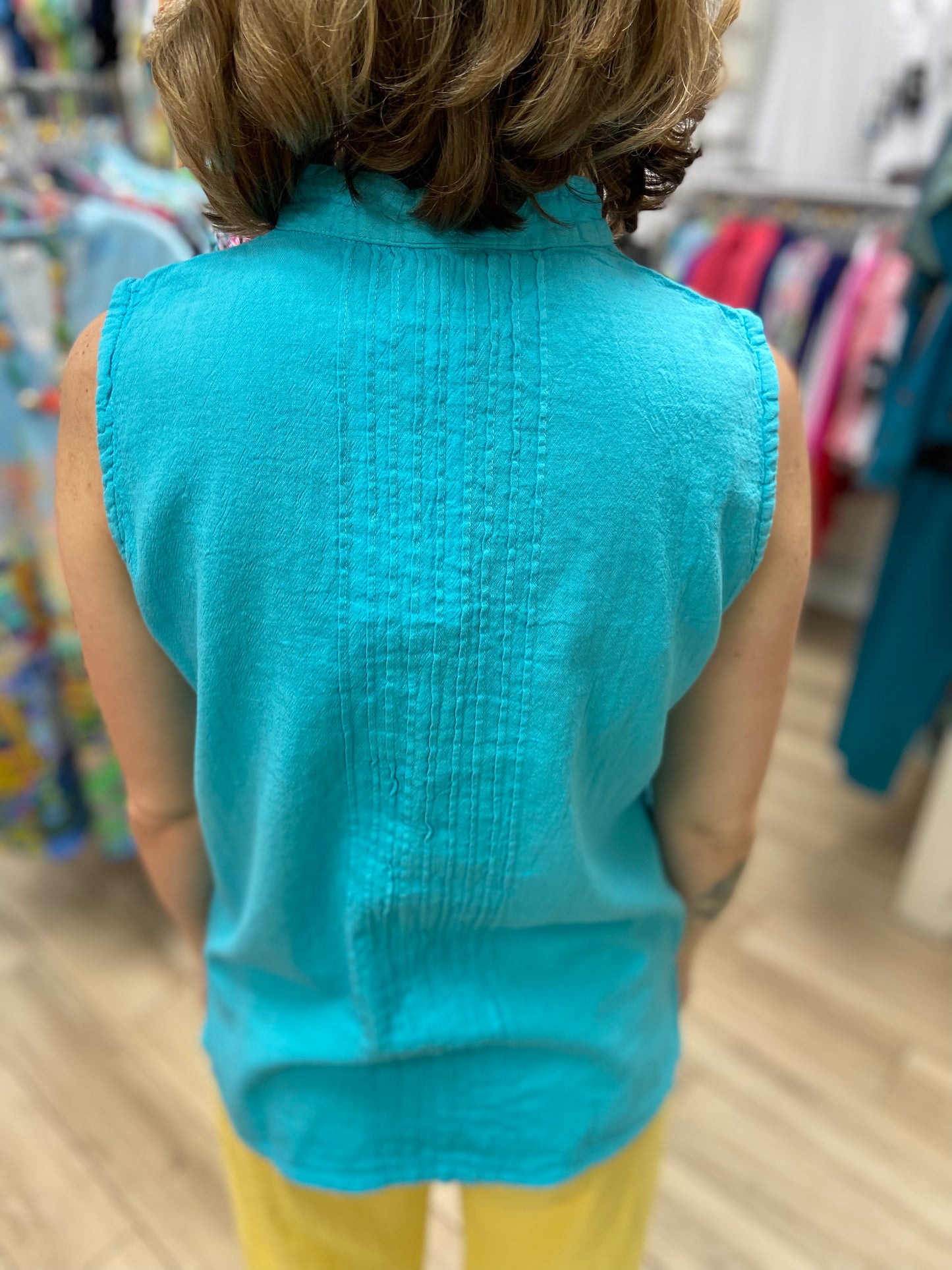 Maya Jones 1692 Pleats Tank Top