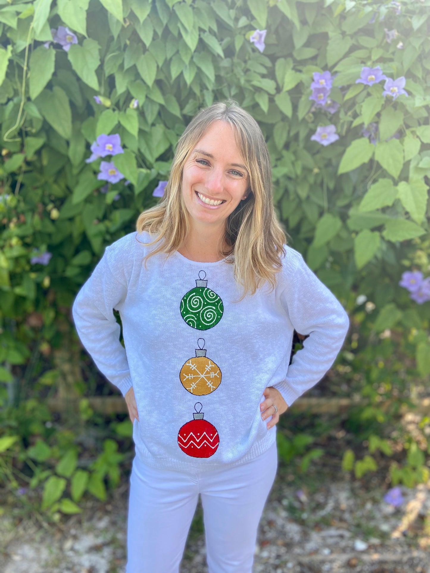 MoMo Sweater - Holiday Ornaments