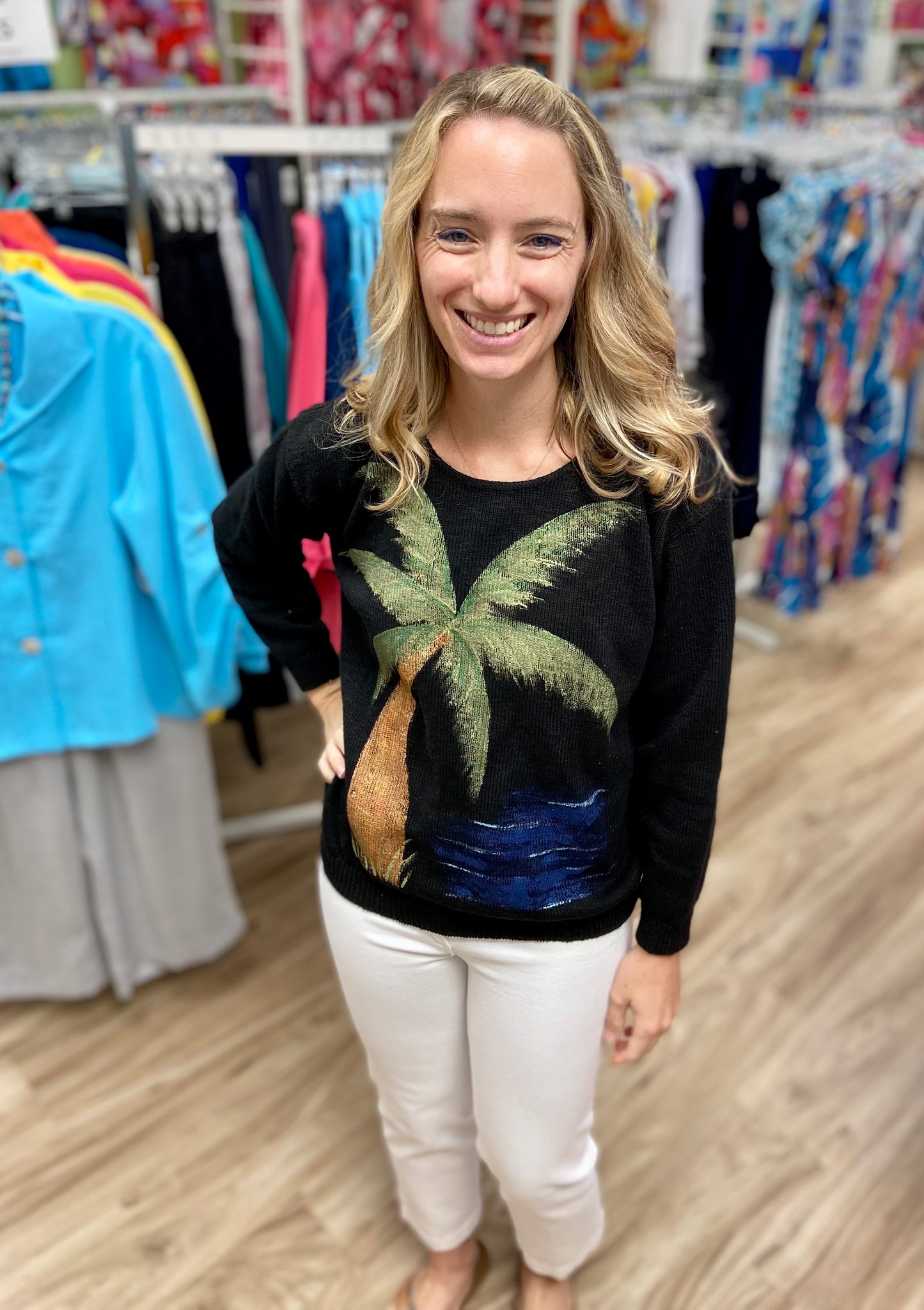 MoMo Sweater - Metallic Palm