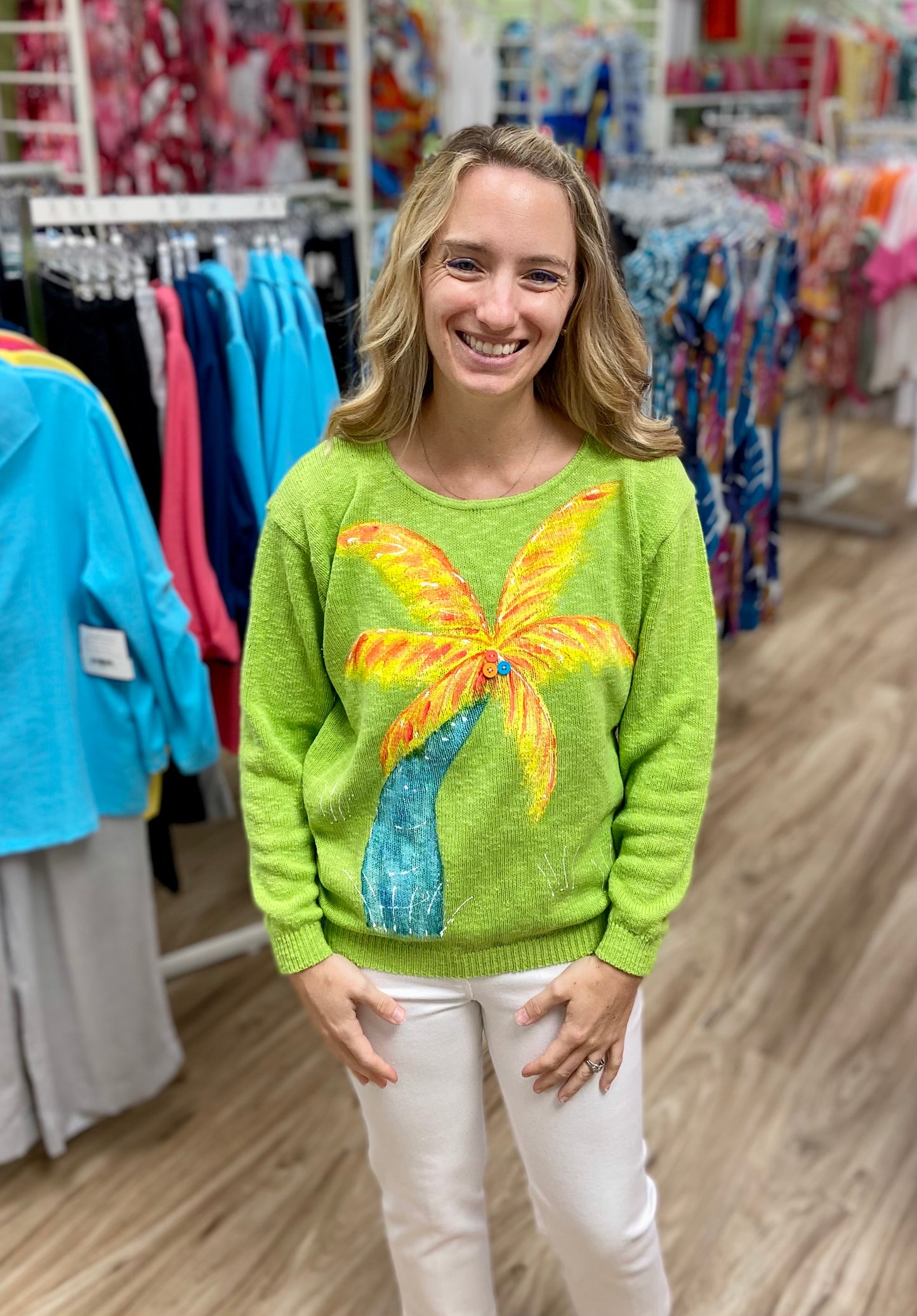 MoMo Sweater - Pop Palm