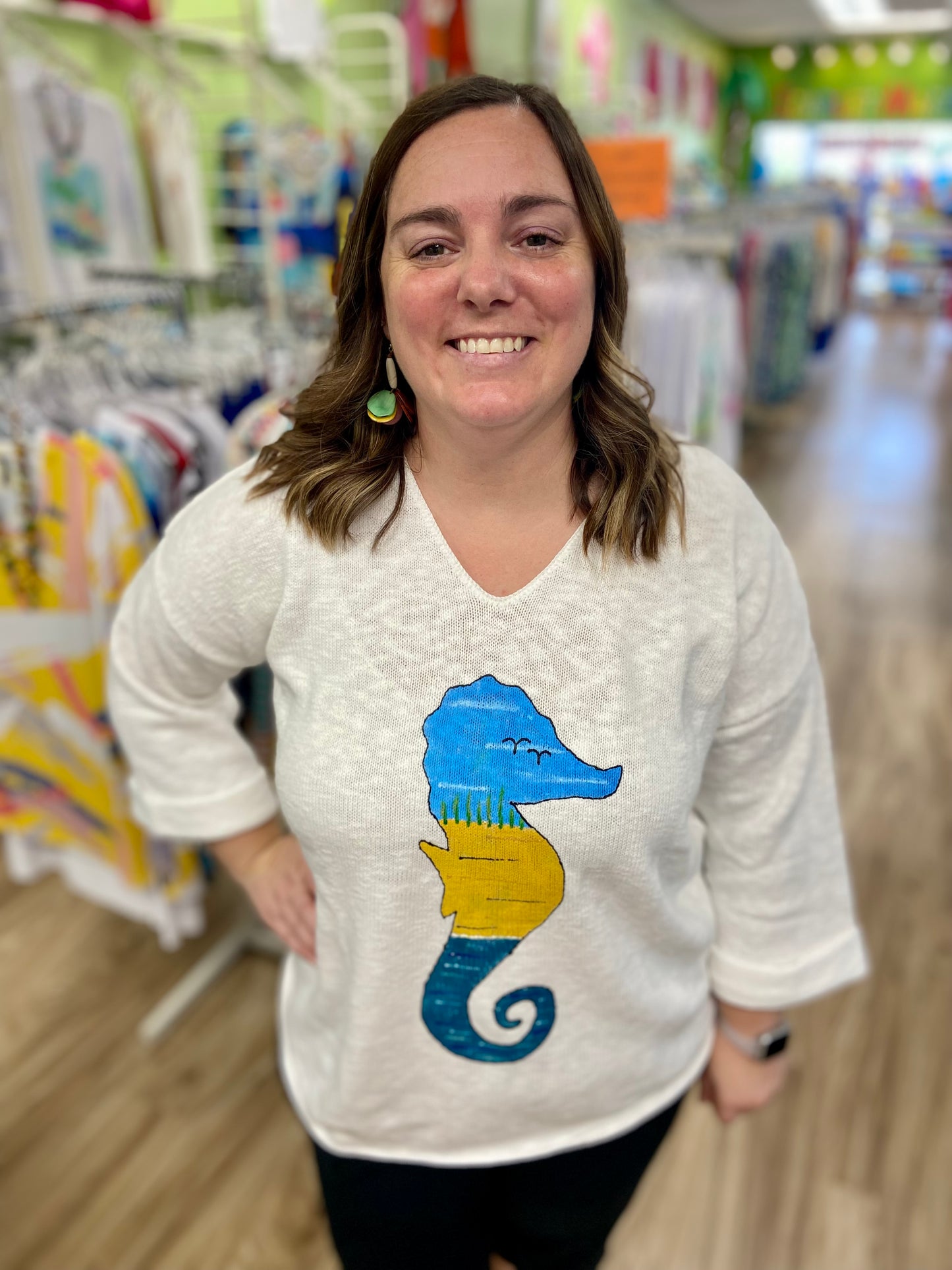 MoMo Sweater - Seahorse Silhouette