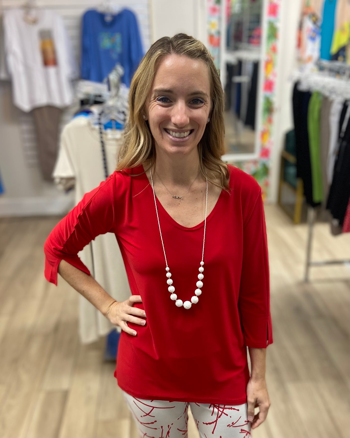Valentina PH V Neck Hi-Lo Top