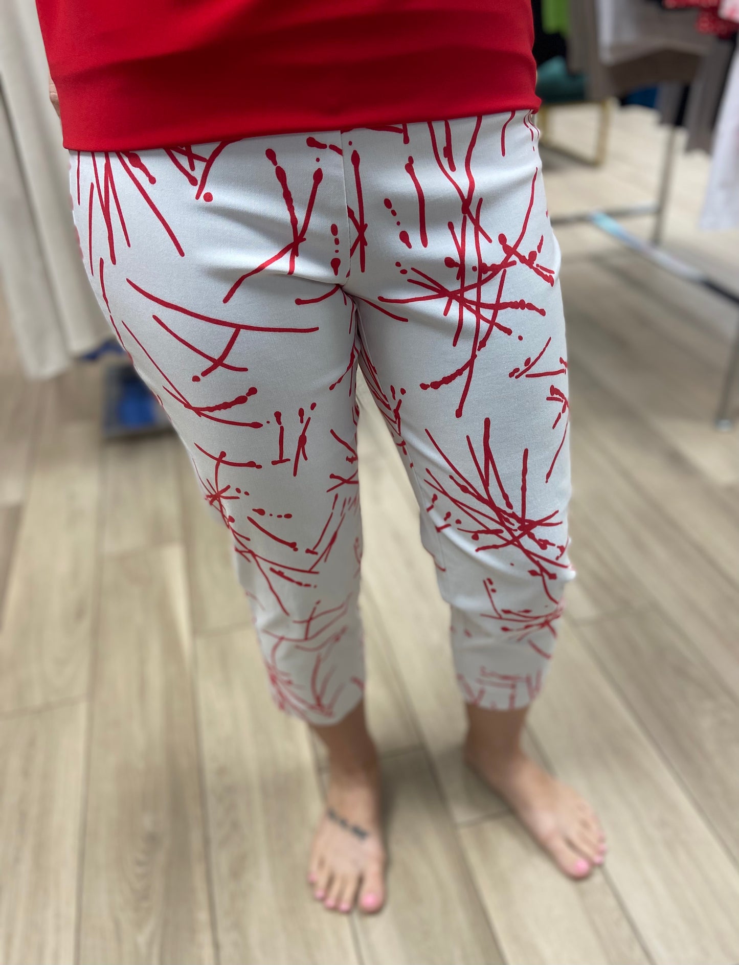 Krazy Larry Print Capri
