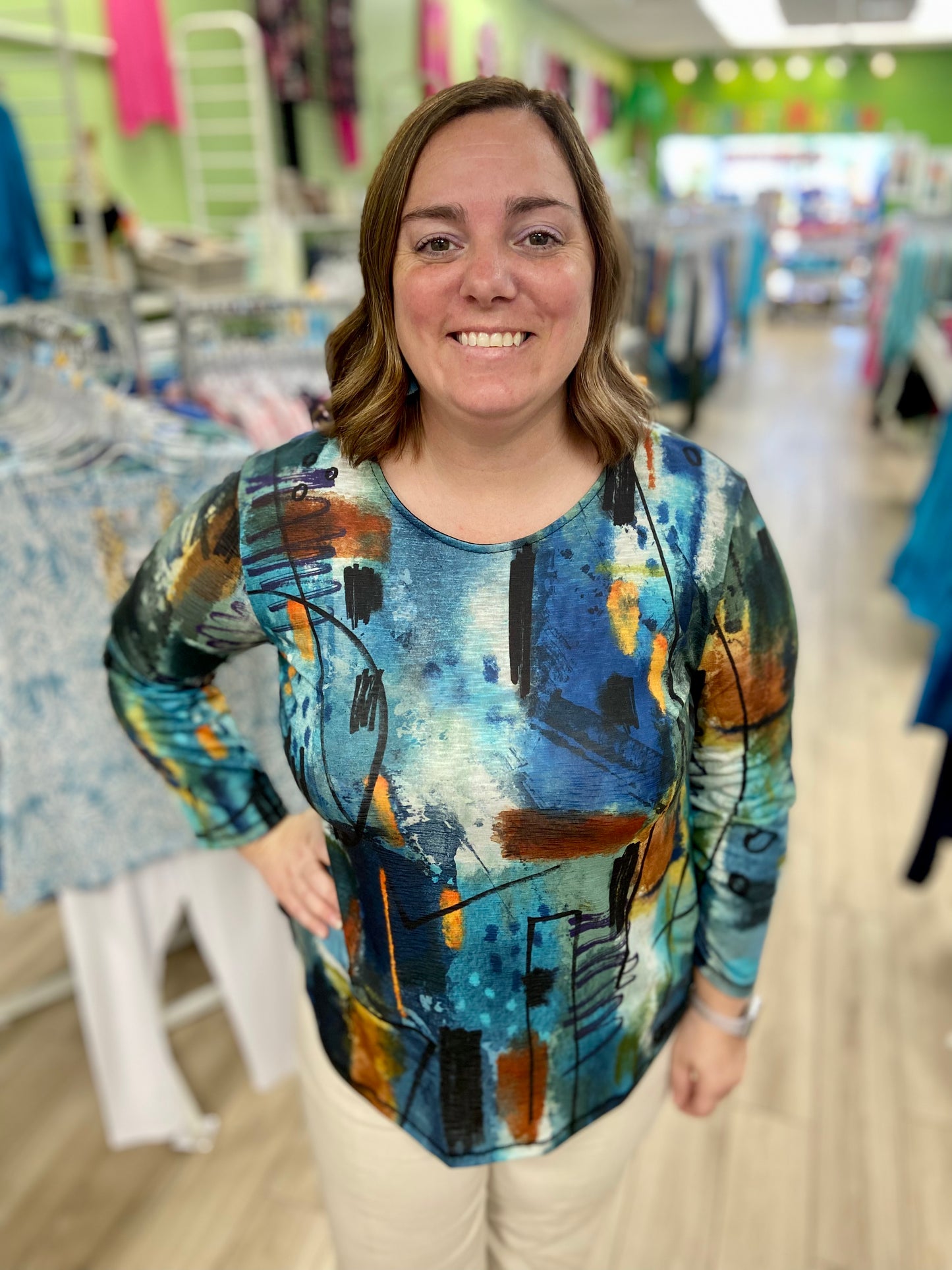 Jess & Jane PS3 3/4 Sleeve Top