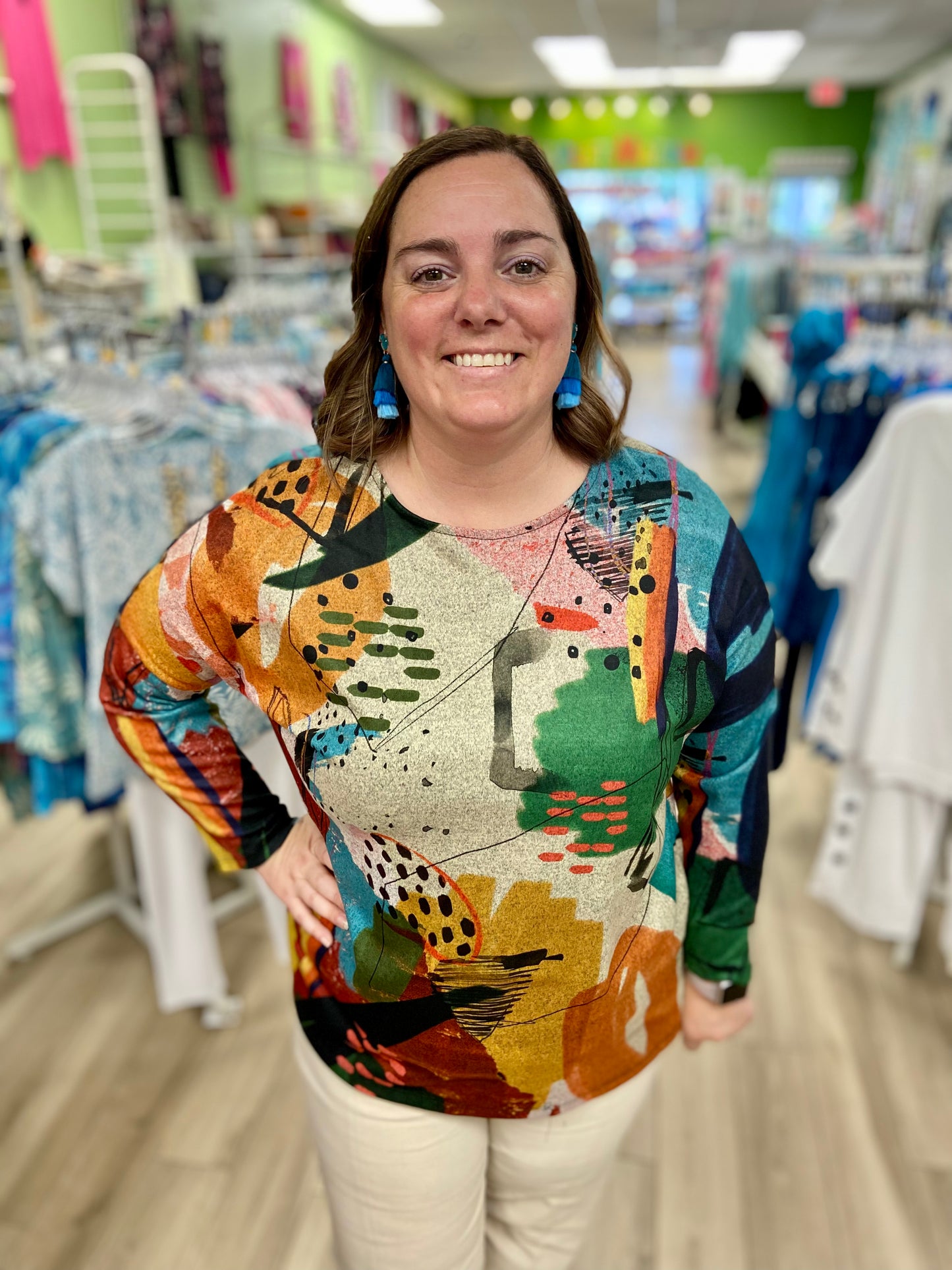 Jess & Jane FB9 Cozy Drop Shoulder Top
