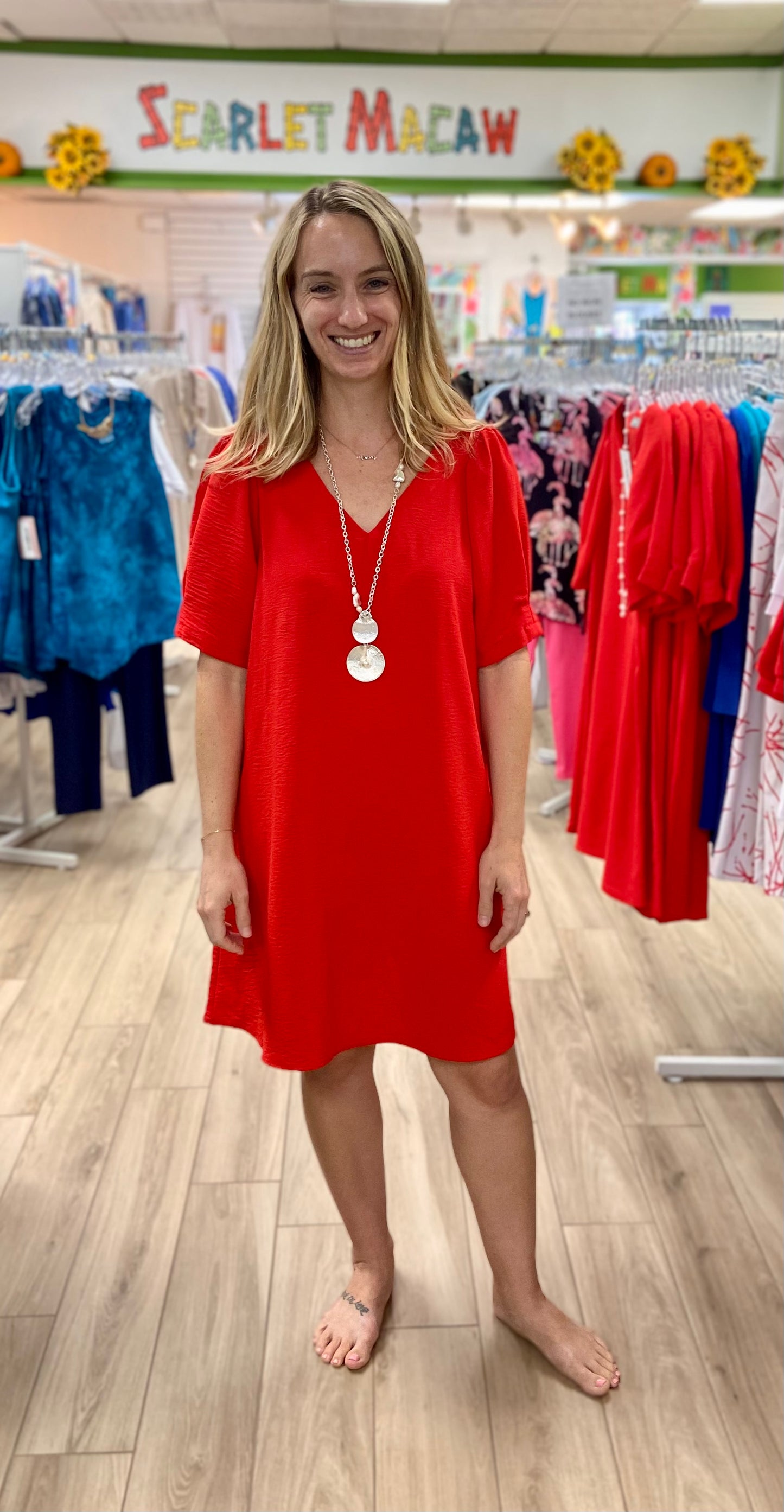 Pixi + Ivy Puff Sleeve Dress